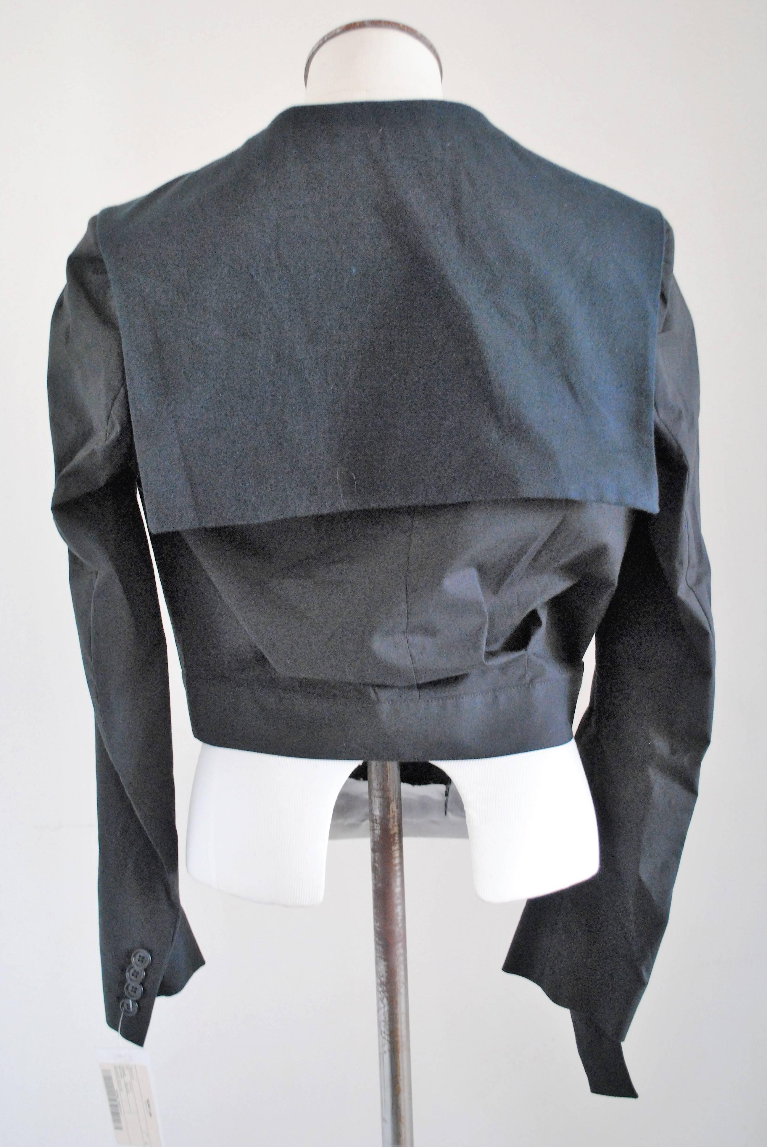 Helmut Lang Black Bolero jacket In New Condition For Sale In Capri, IT