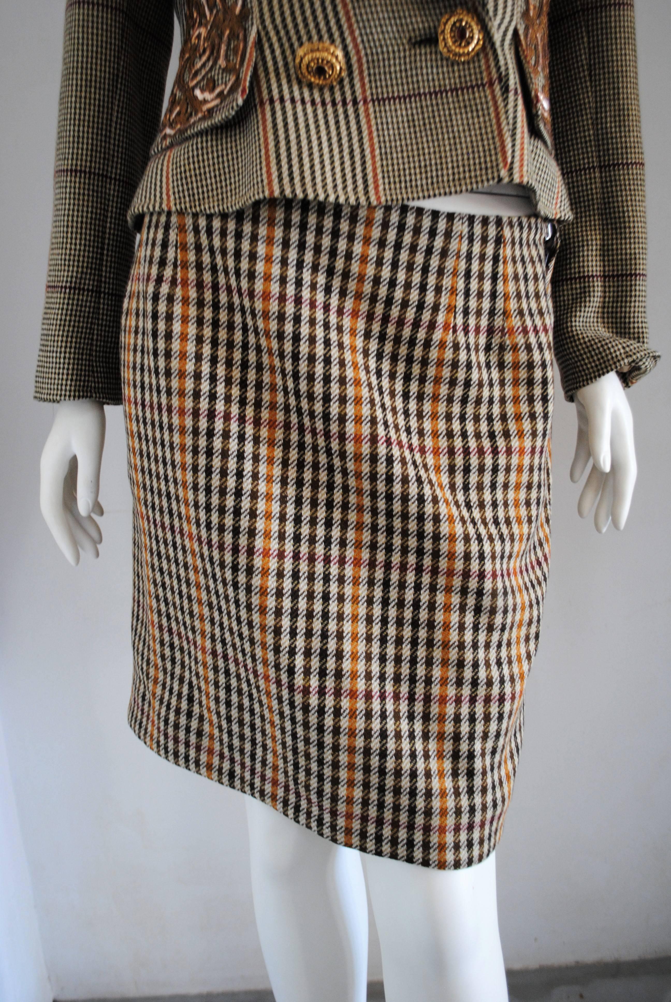 Brown Christian Lacroix Skirt suit