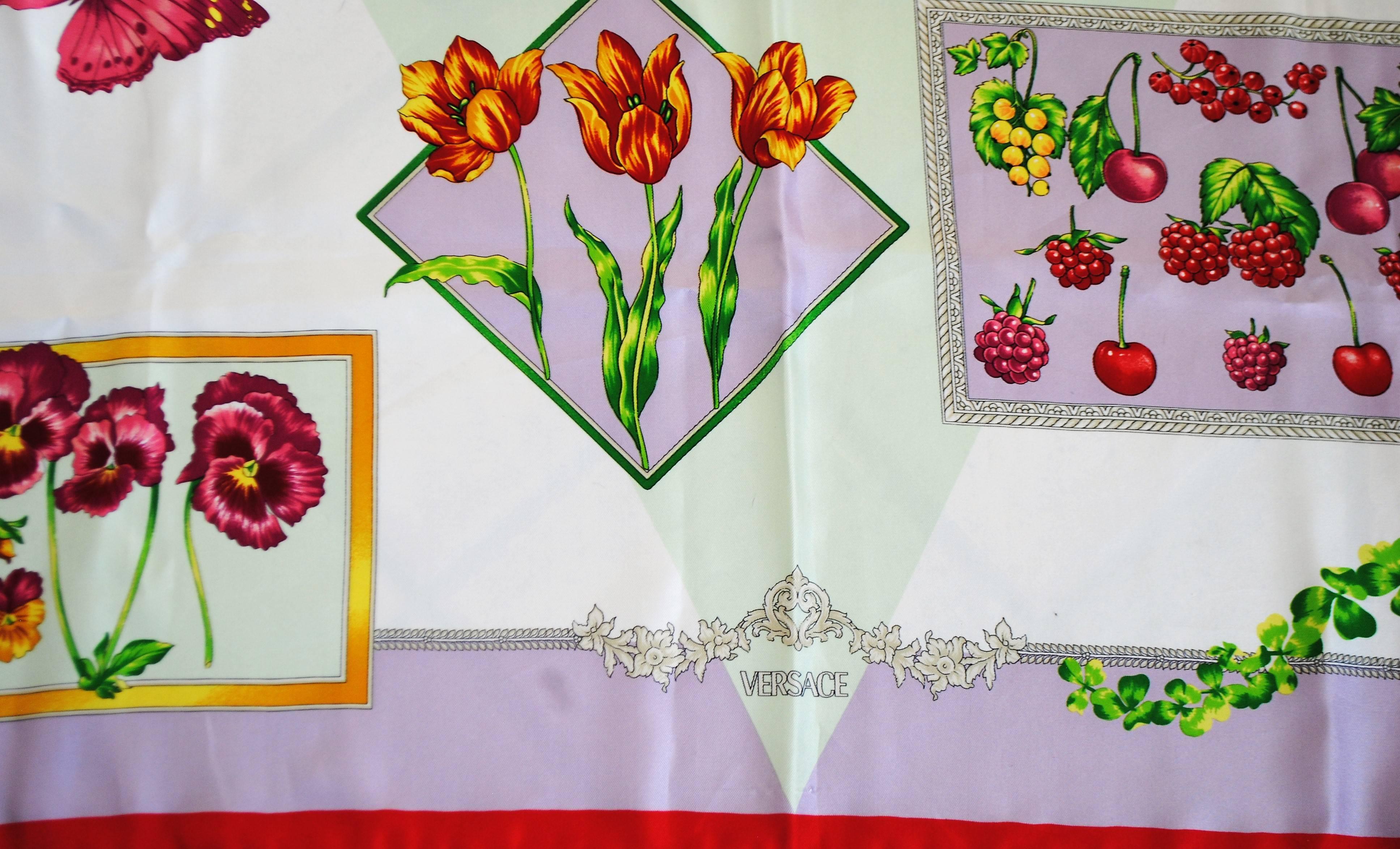 Versace Multicolour Silk foulard 3