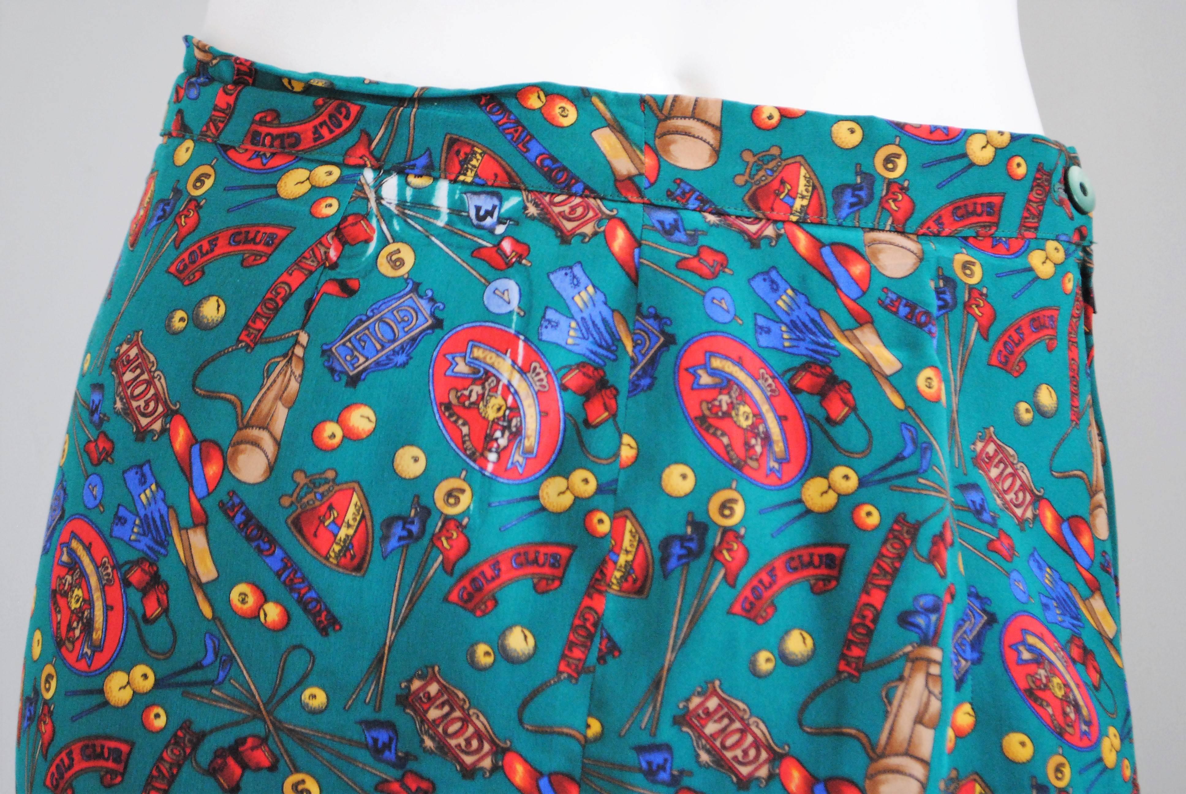 Multicolour Vintage silk skirt In Good Condition In Capri, IT