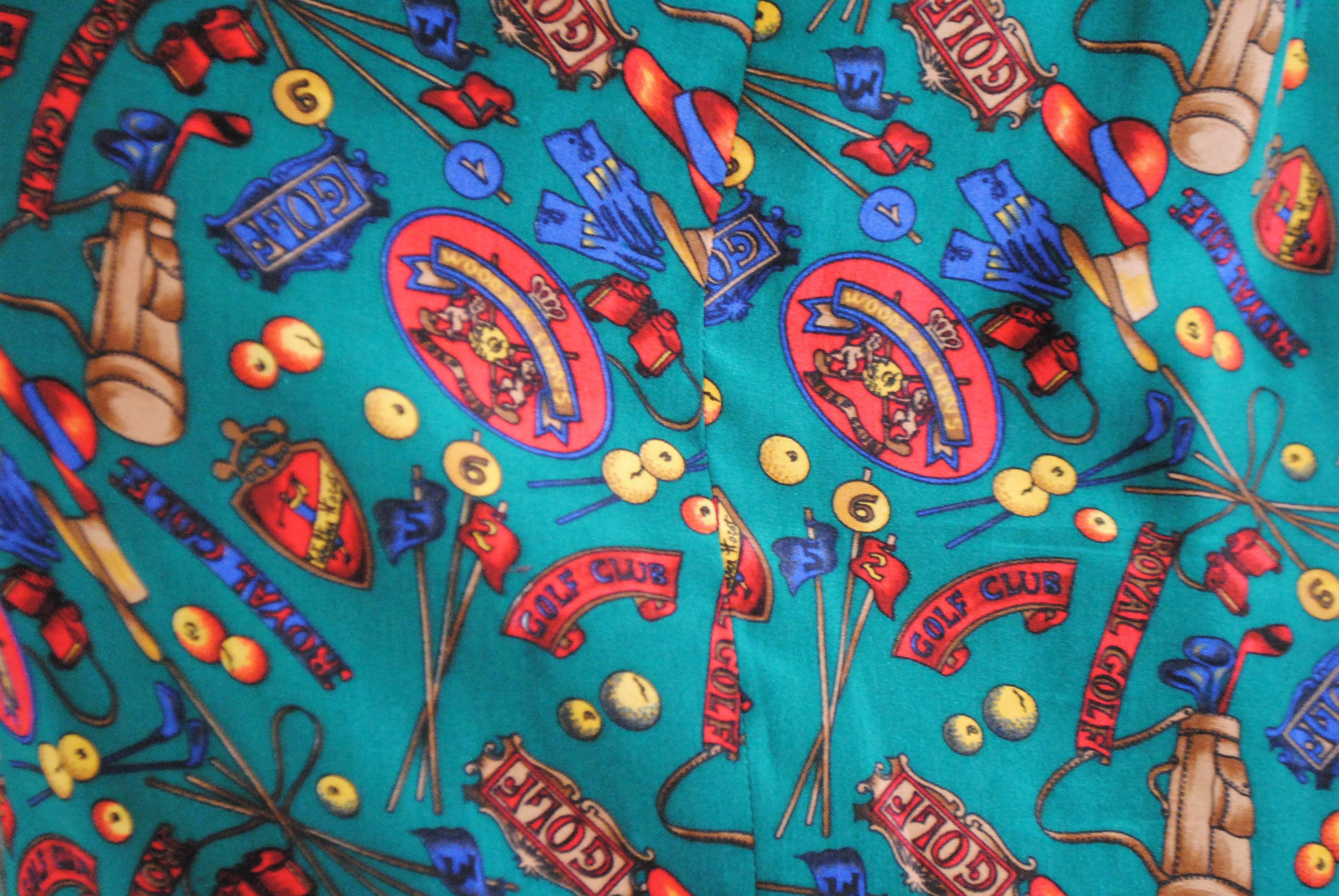 Women's or Men's Multicolour Vintage silk skirt