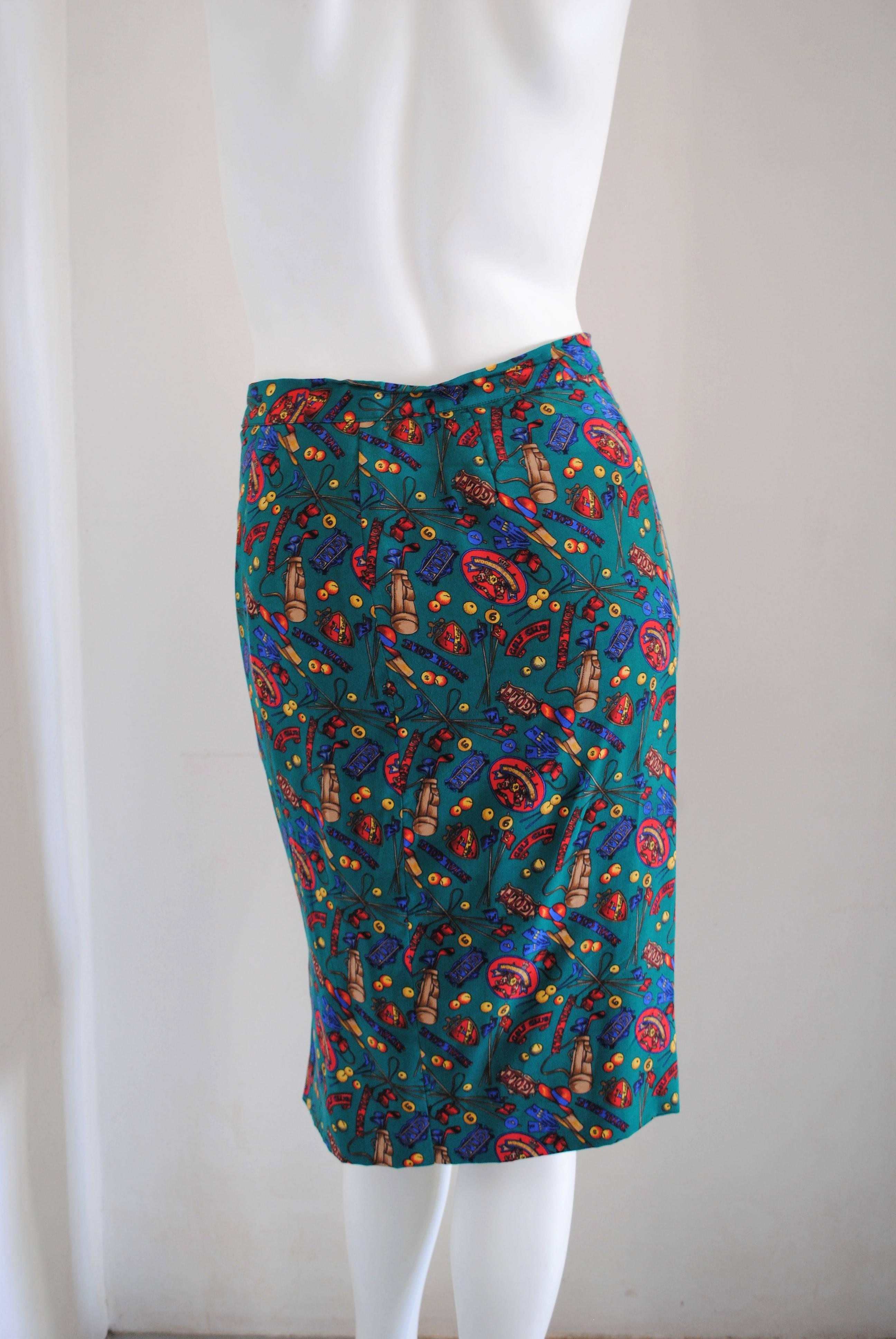 Multicolour Vintage silk skirt 2