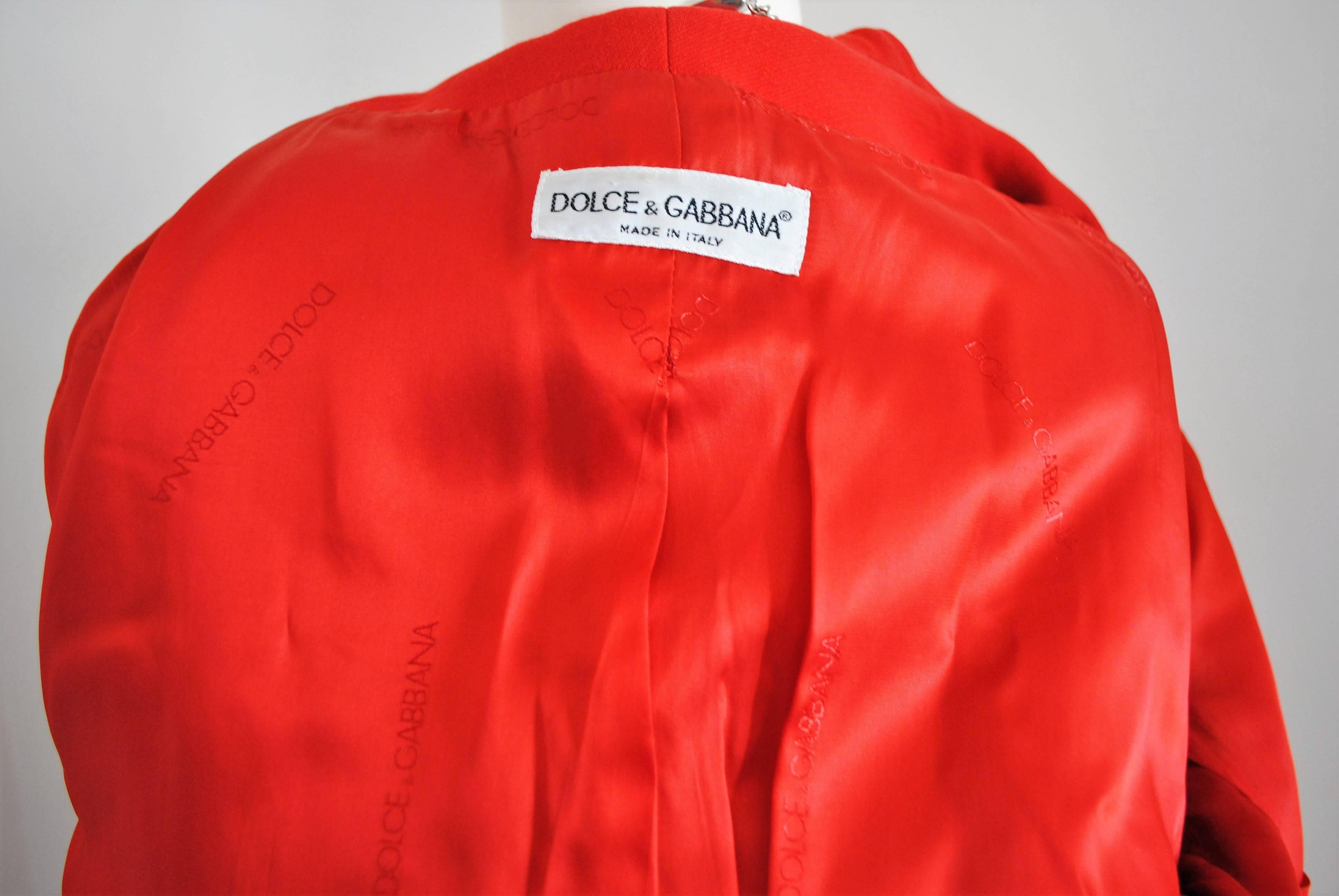 Dolce & Gabbana Red skirt suit 4