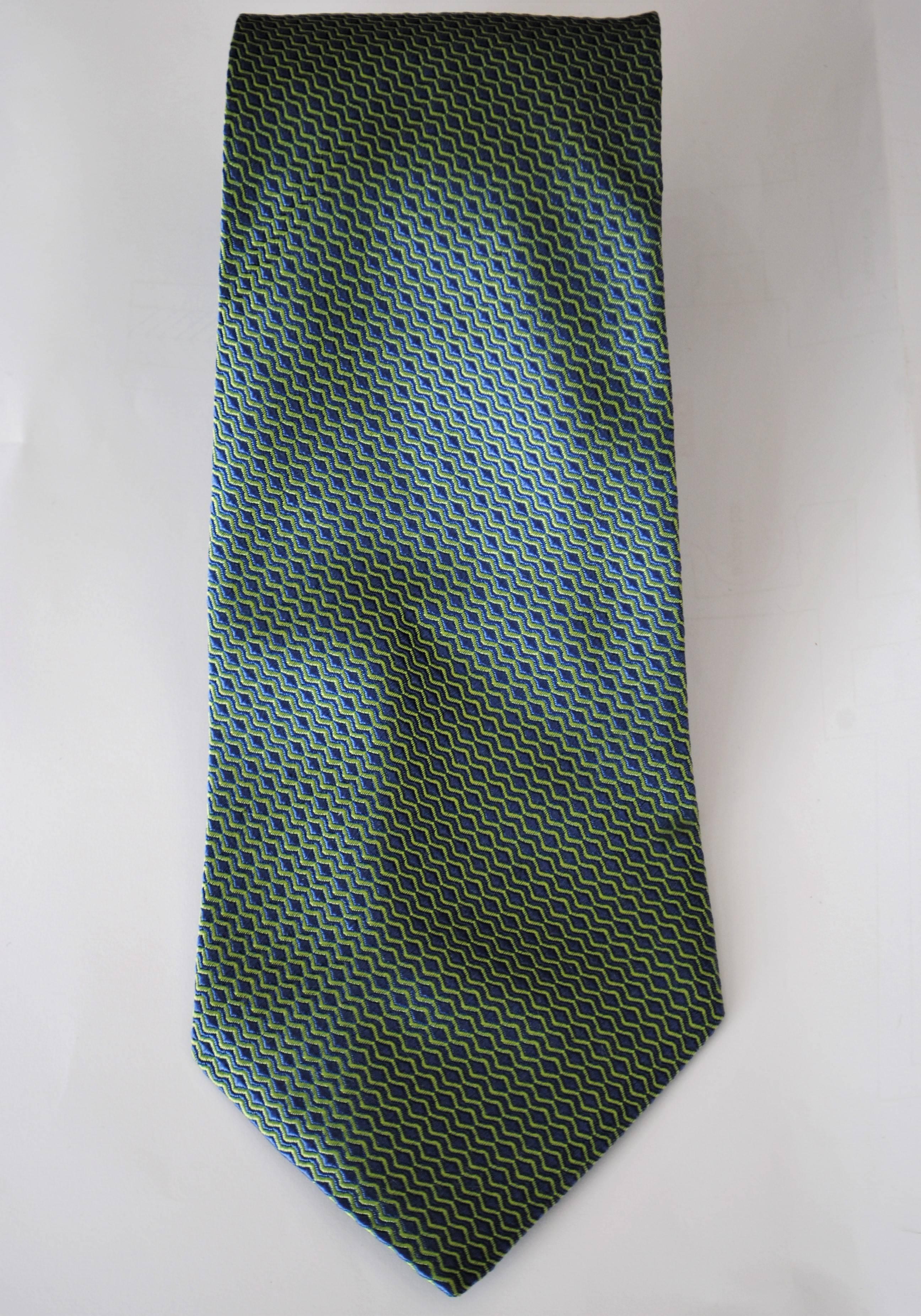 Black Hermes Green  Tie