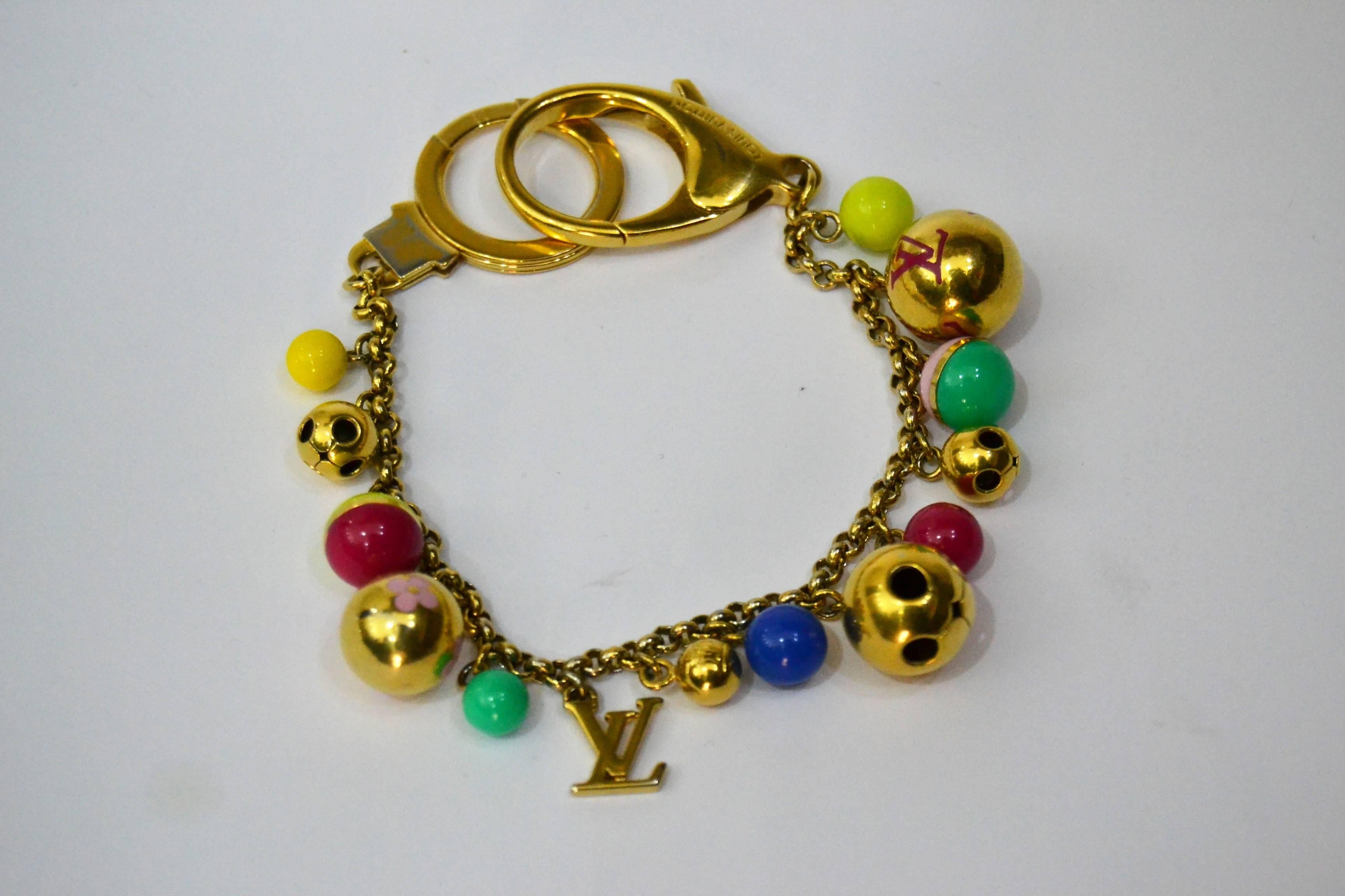 Louis Vuitton beaded bag charm - bracelet In Excellent Condition In Capri, IT