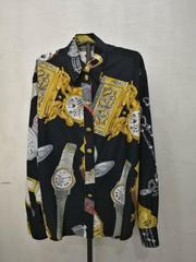 1980s Moschino Milano Black "Watches" Shirt