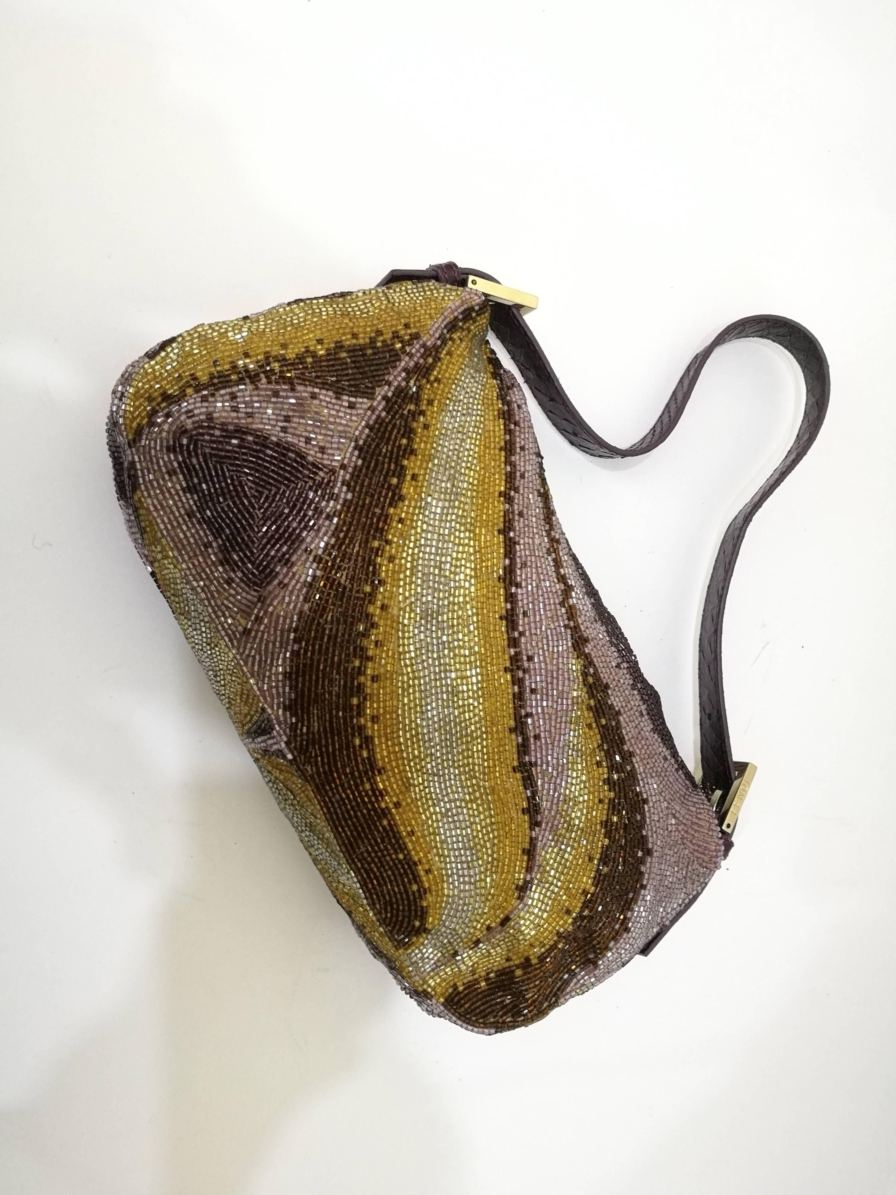 Women's Fendi multitone Beads Baguette Bag
