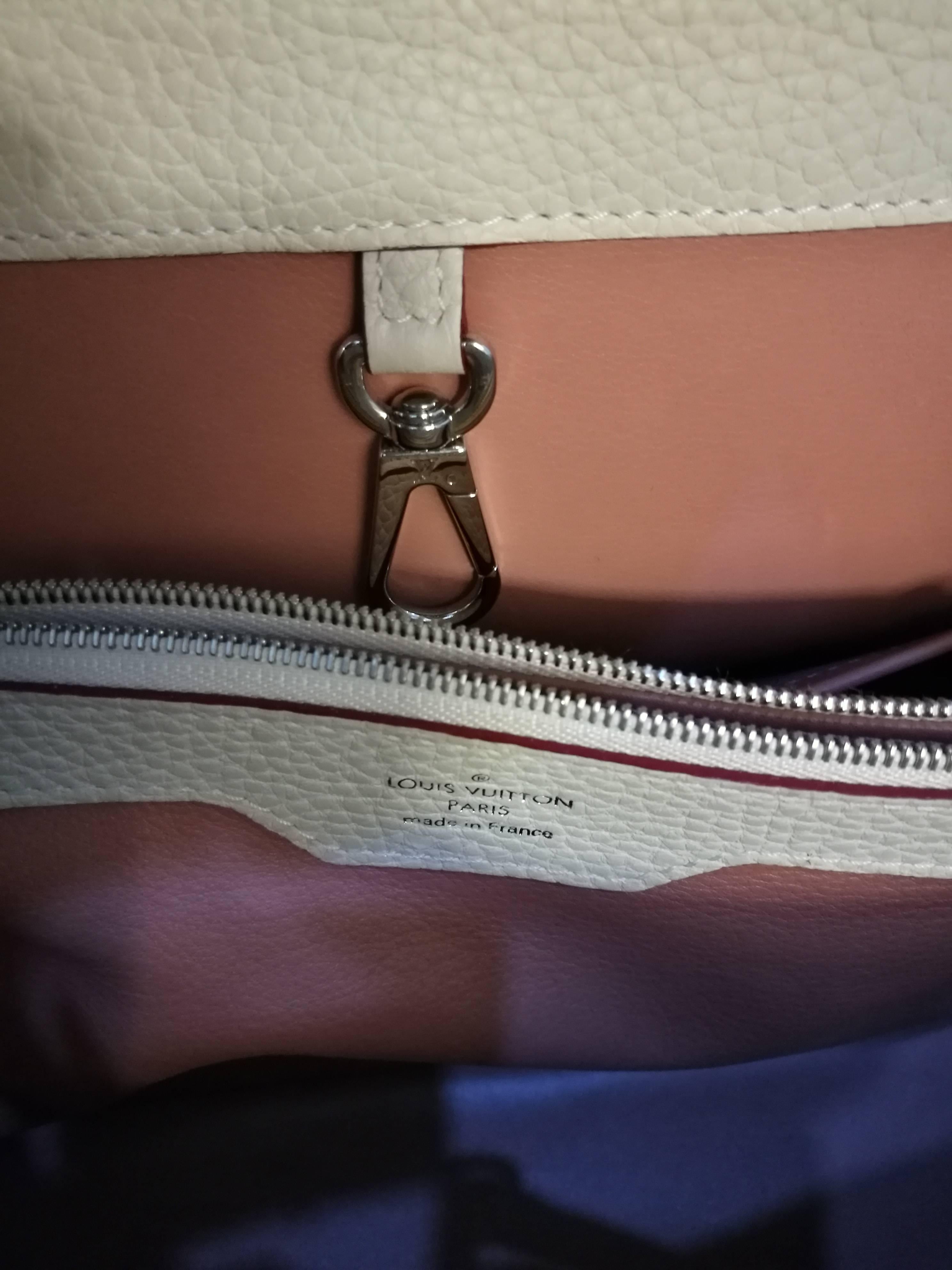 Women's Louis Vuitton Cream Capucines Bag