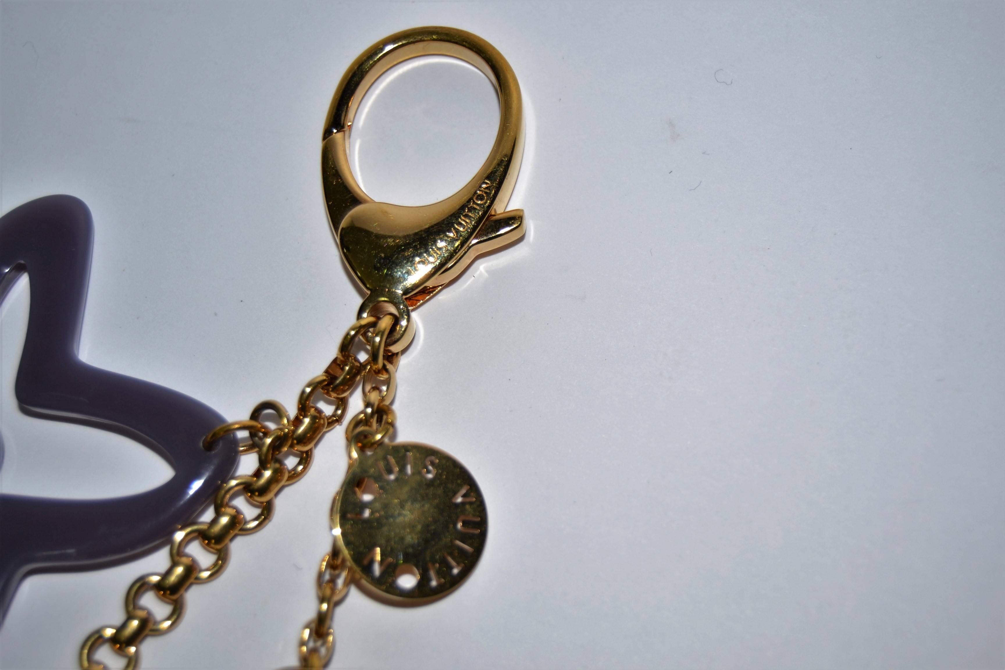 LOUIS VUITTON Tahitienne Bag Charm key Holder Purple  1