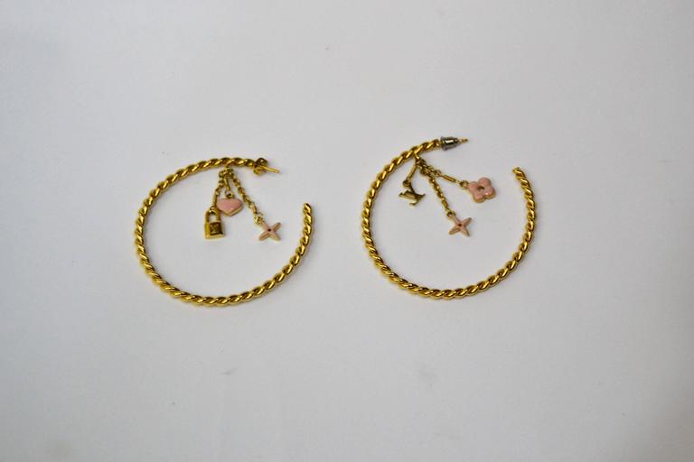 Louis Vuitton 'Sweet Monogram' hoop earrings at 1stDibs