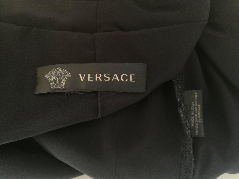 Versace Black Perforated Leather Gilet For Sale at 1stdibs