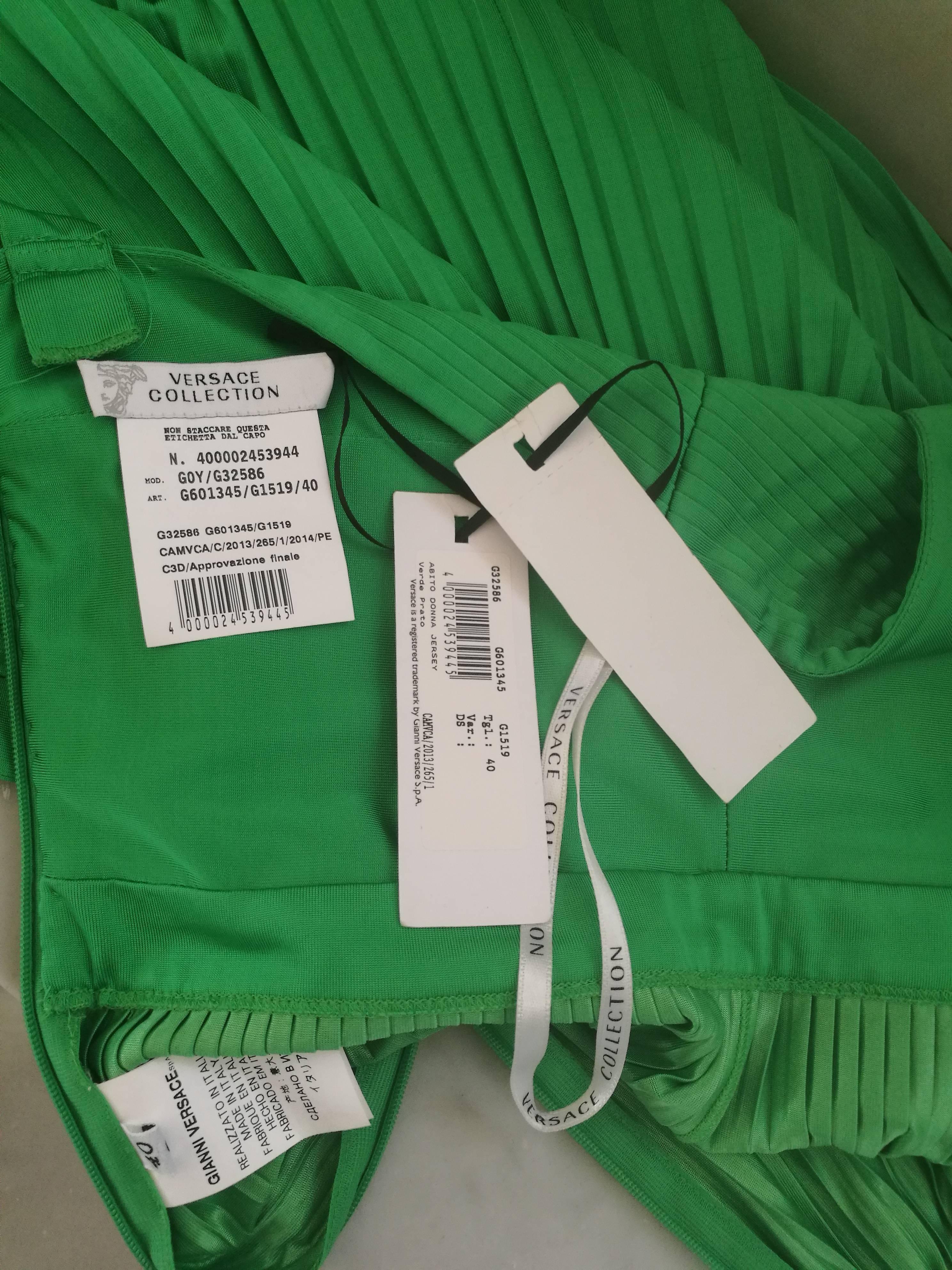 Versace Collection Green jersey dress  3