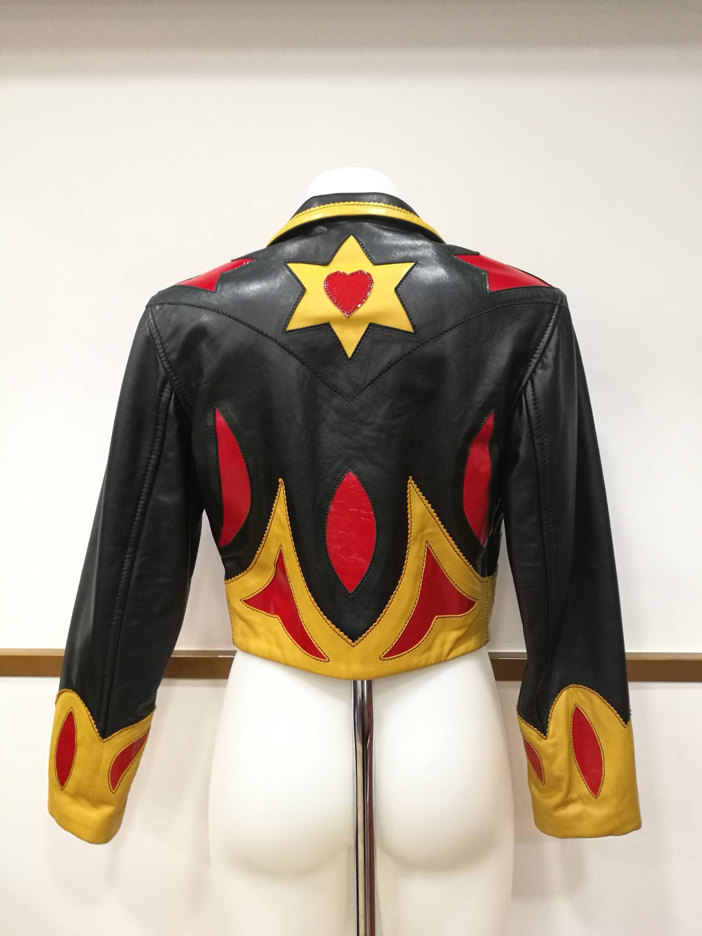 Women's or Men's Iconim Museum Piece Moschino Leather Patchwork Jacket