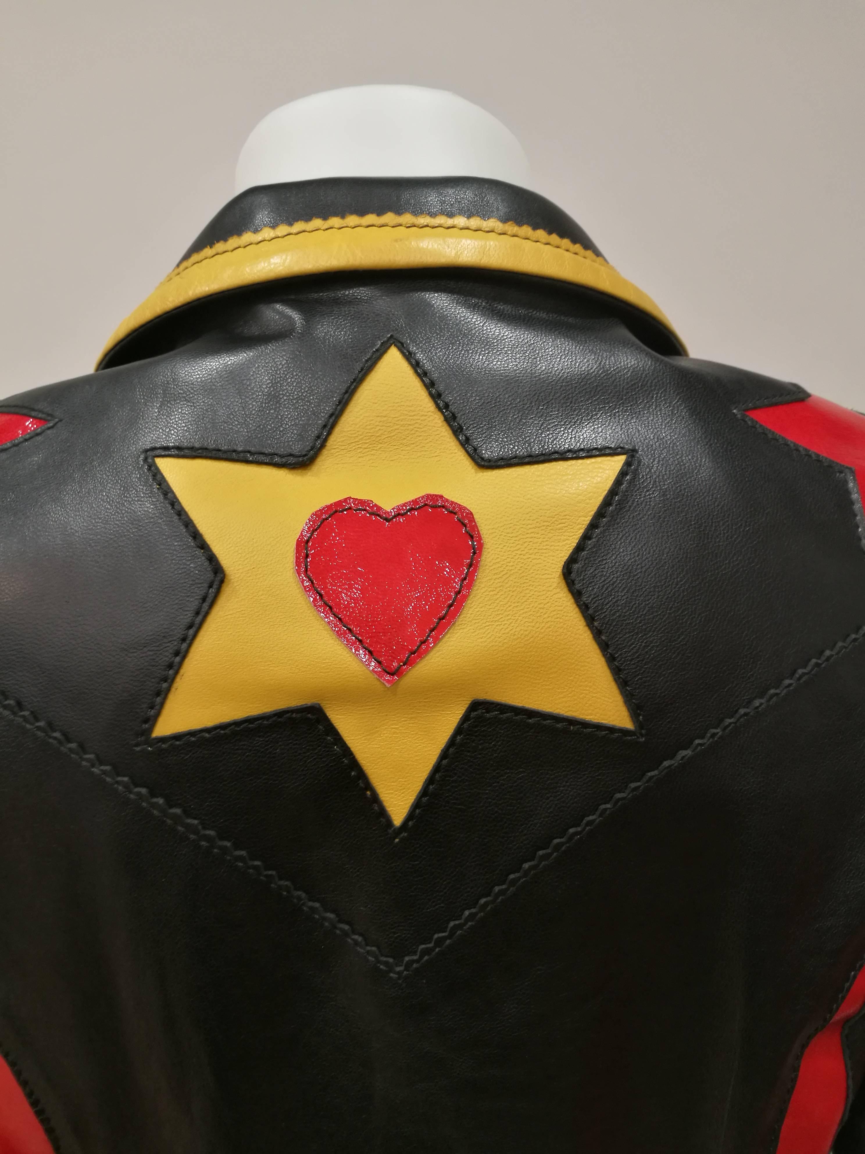 Iconim Museum Piece Moschino Leather Patchwork Jacket 1