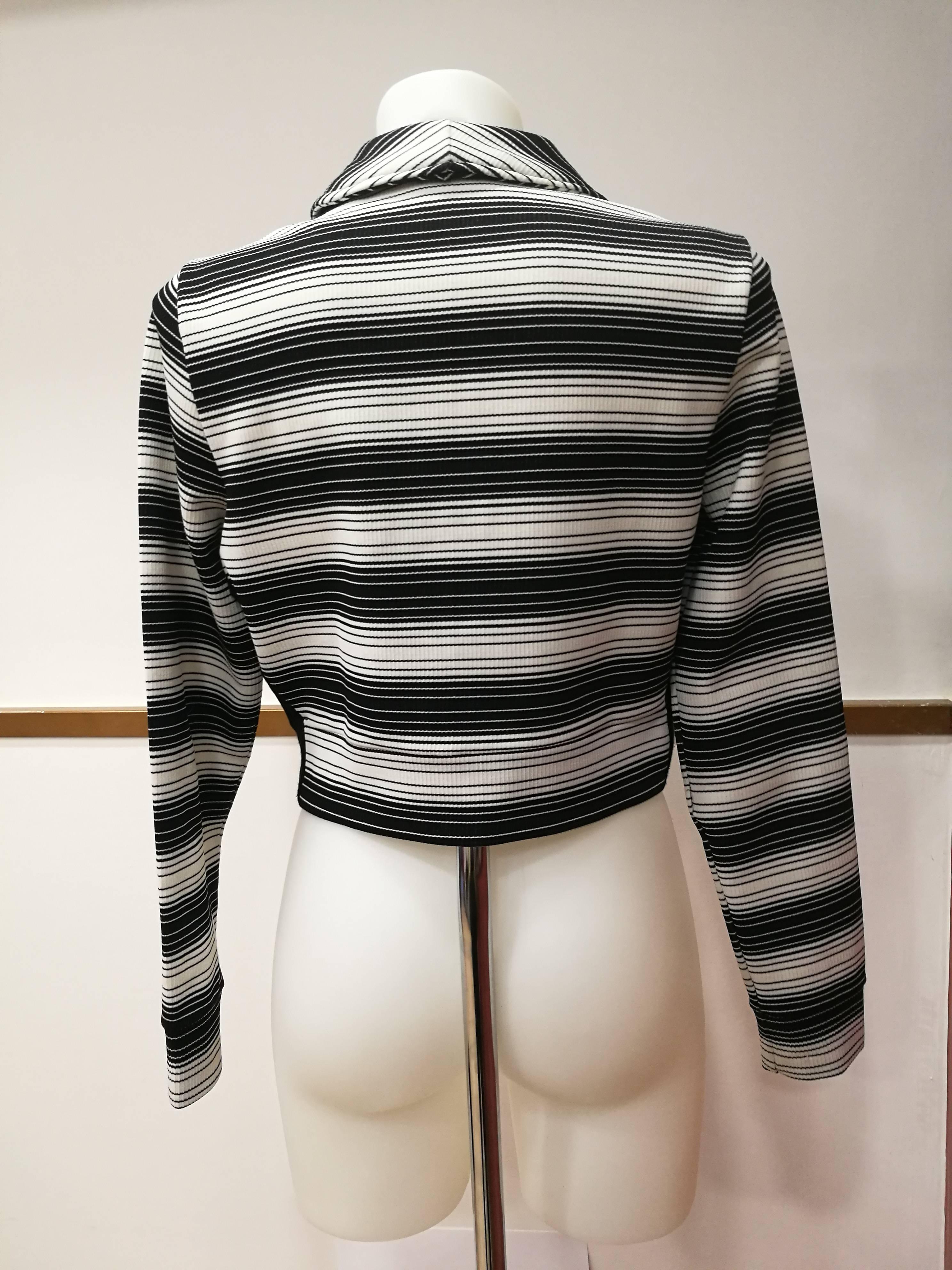 Versace Jeans Couture Black & White Stripes Jacket 3