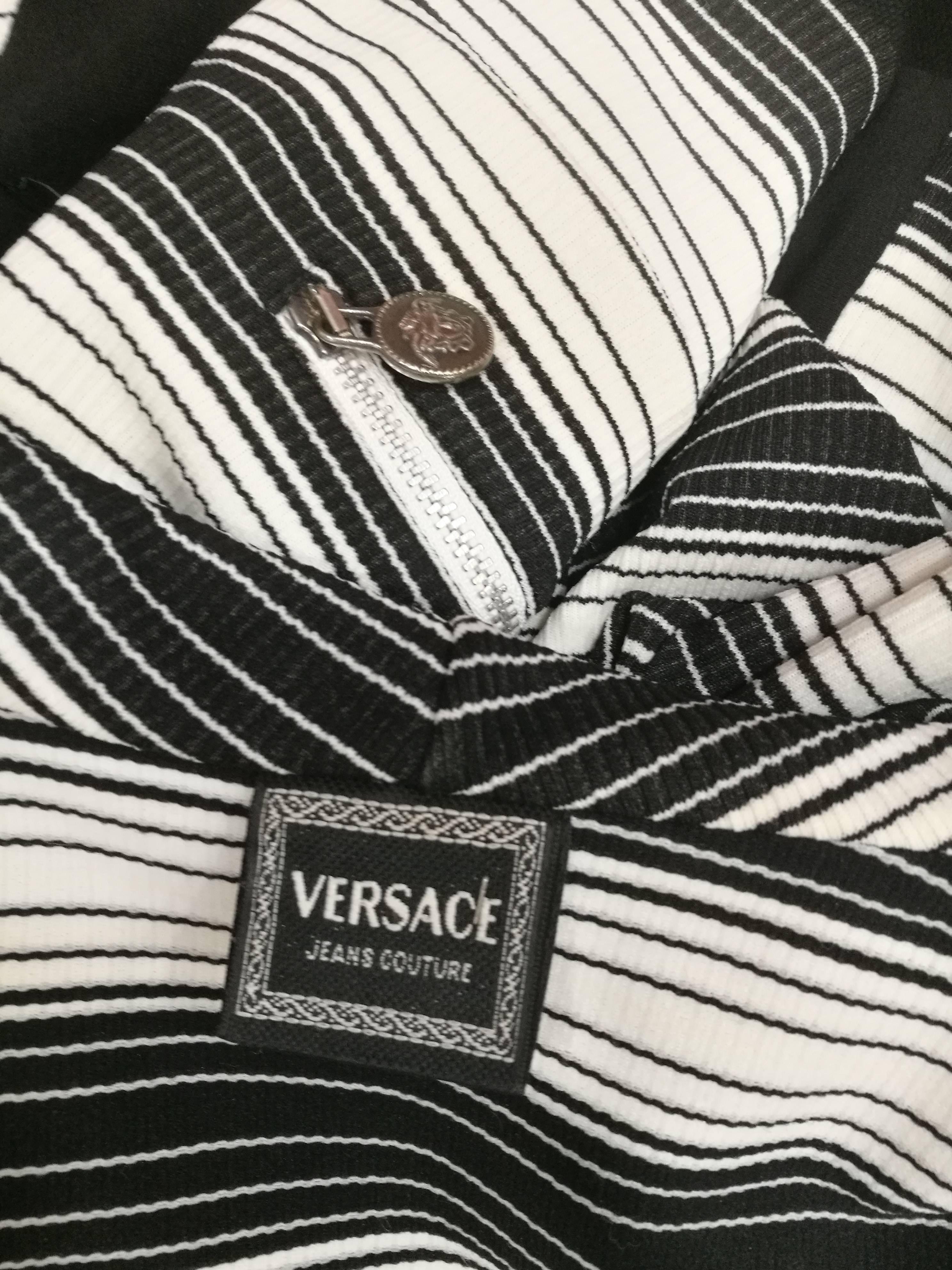 Versace Jeans Couture Black & White Stripes Jacket 4