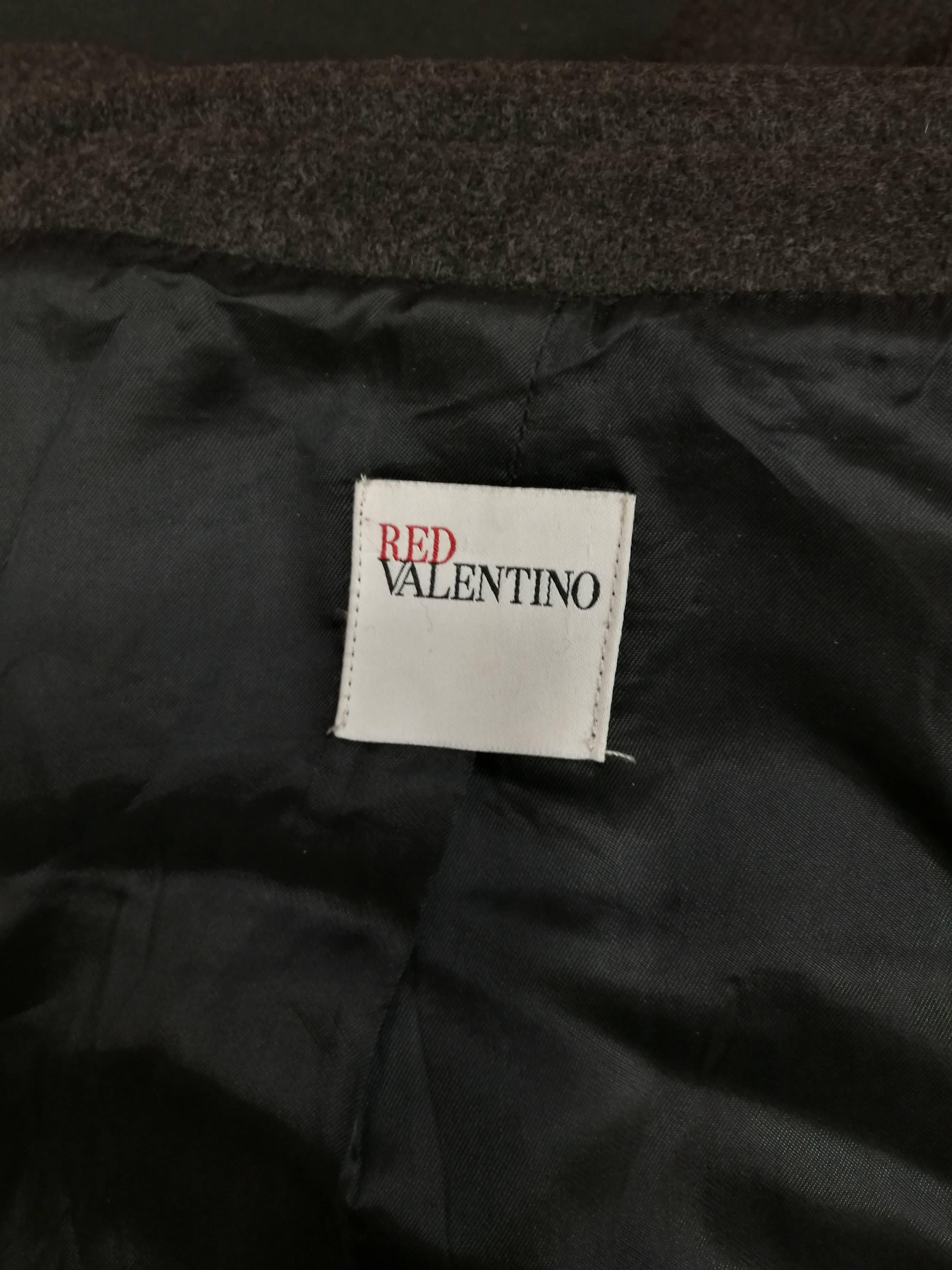 red valentino black wool coat