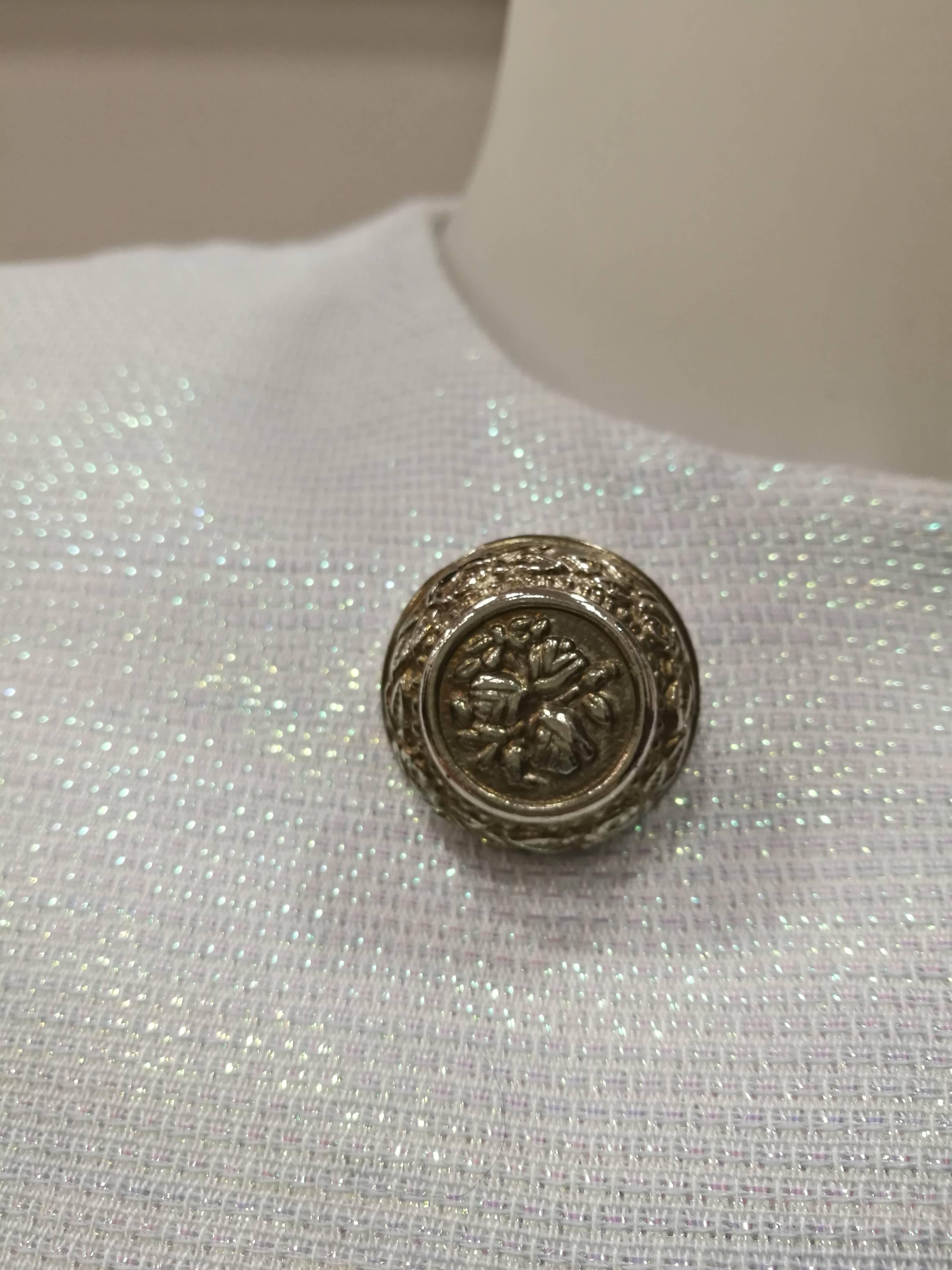 Gray 1980s Versus by Gianni Versace Shiny little jacket