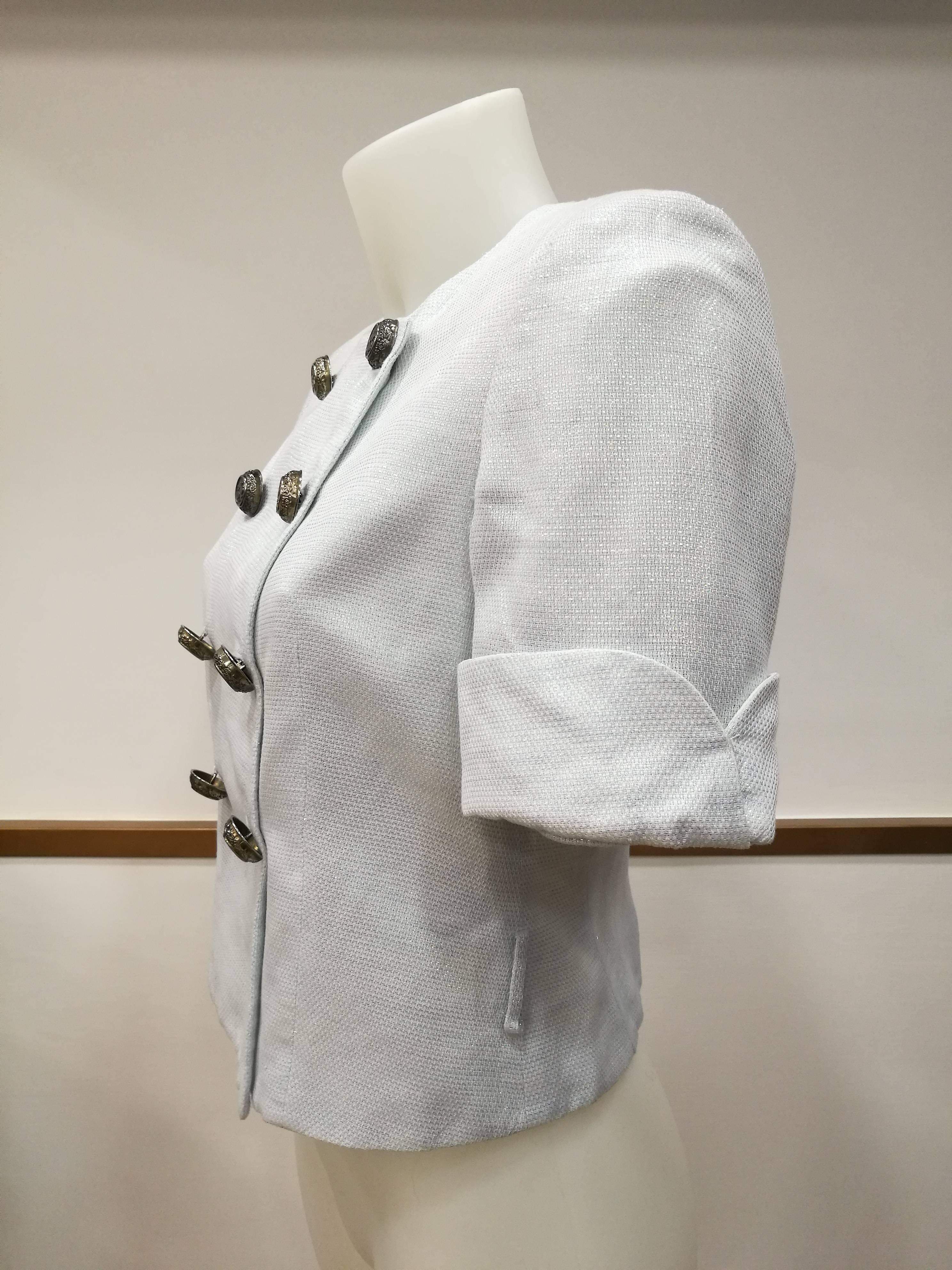 1980s Versus by Gianni Versace Shiny little jacket In Good Condition In Capri, IT