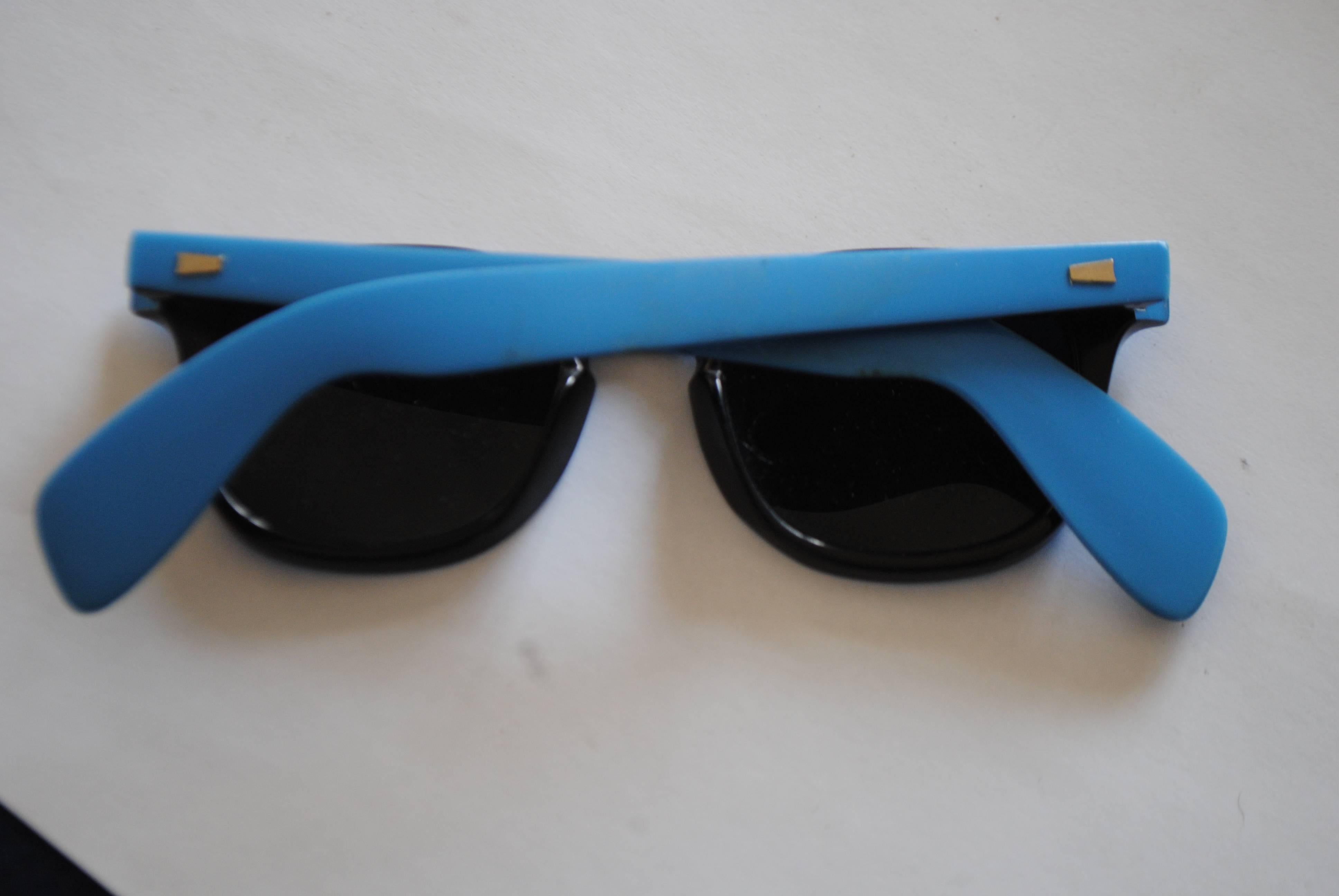Black 1990s Sunrock Blu Sunglasses