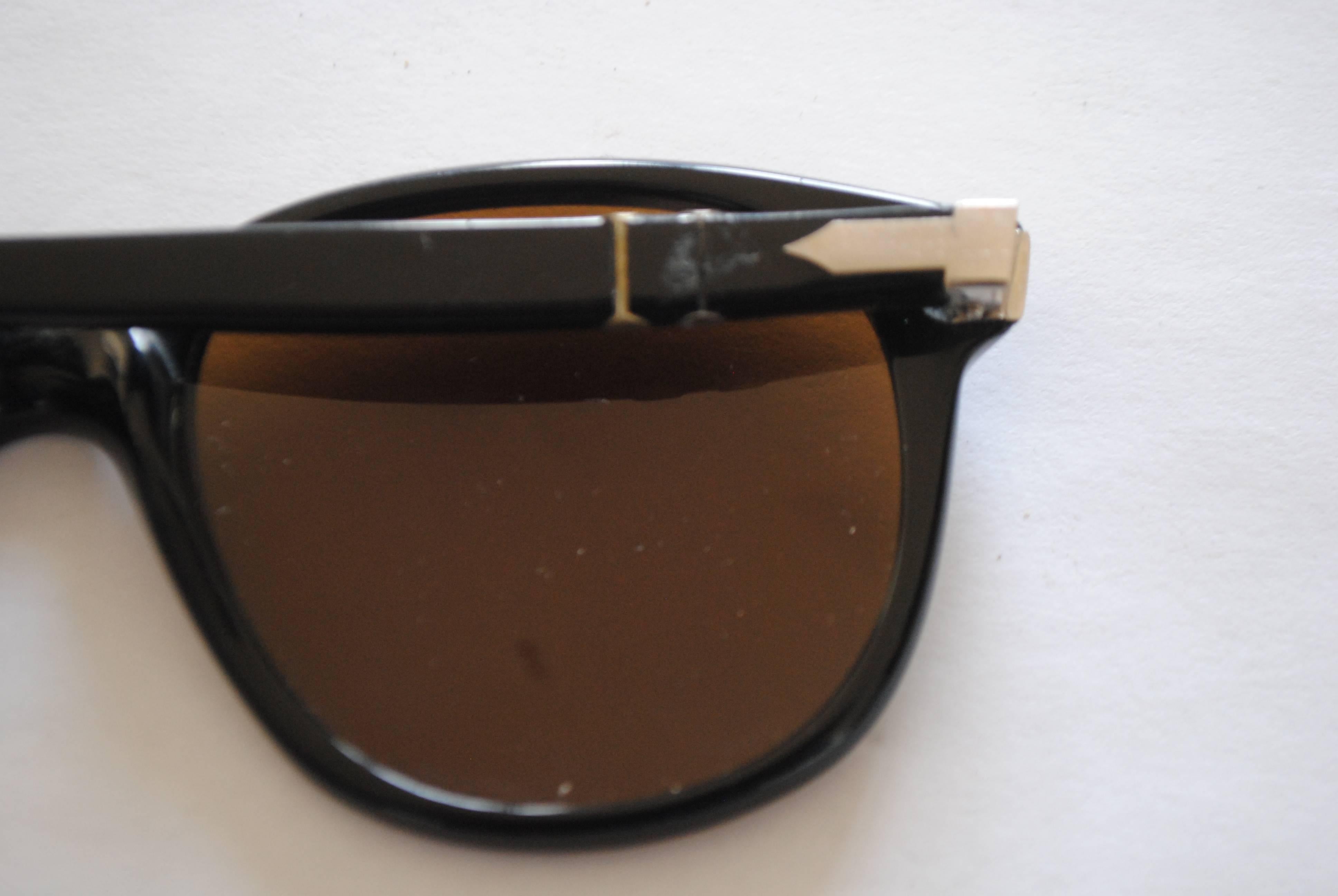 Women's or Men's 1980s Persol Dark Brown Sunglasses