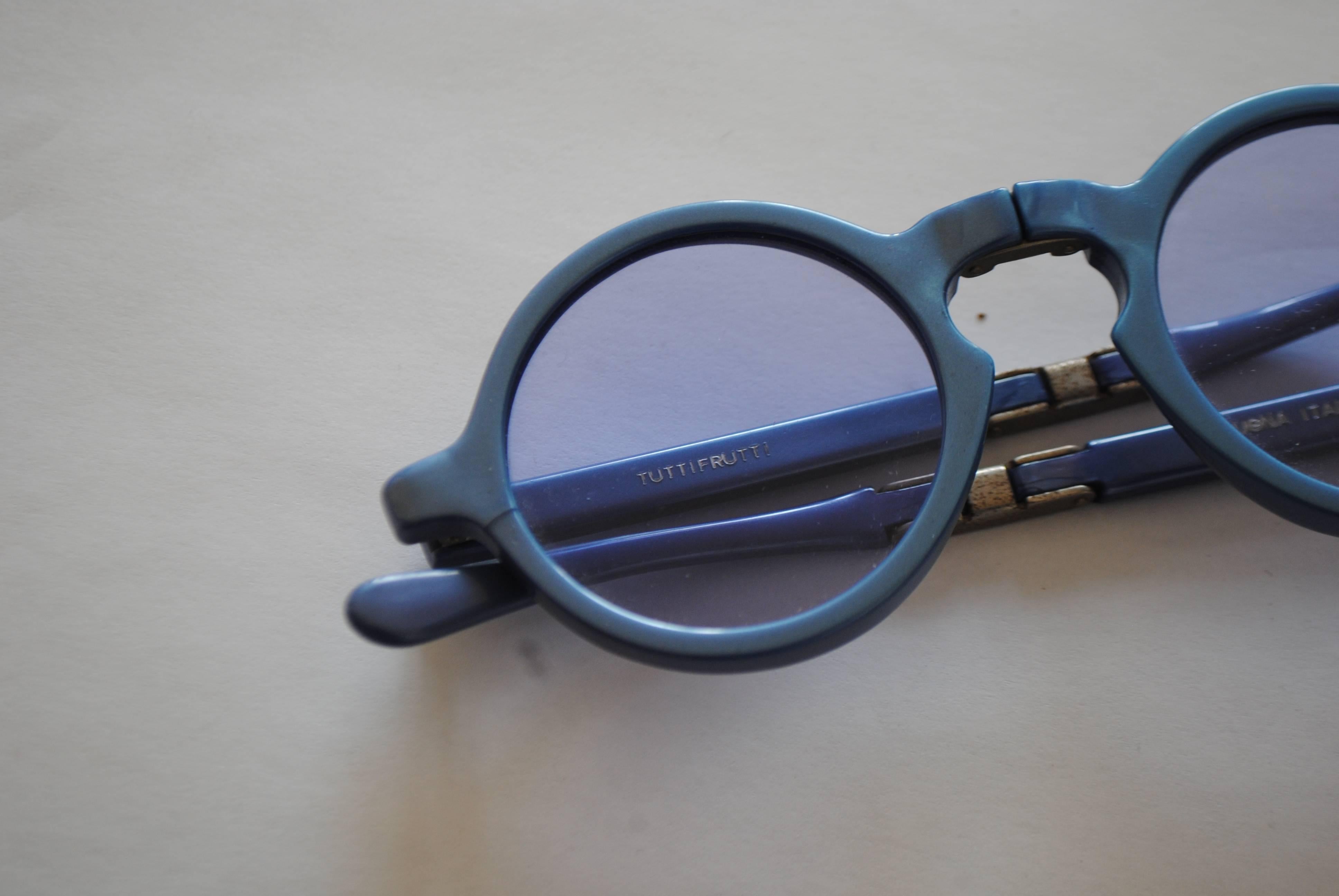1990s Tuttifrutti Blu Sunglasses
Totally made in italy