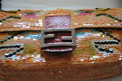 Fendi sac à bandoulière baguette à sequins multicolores