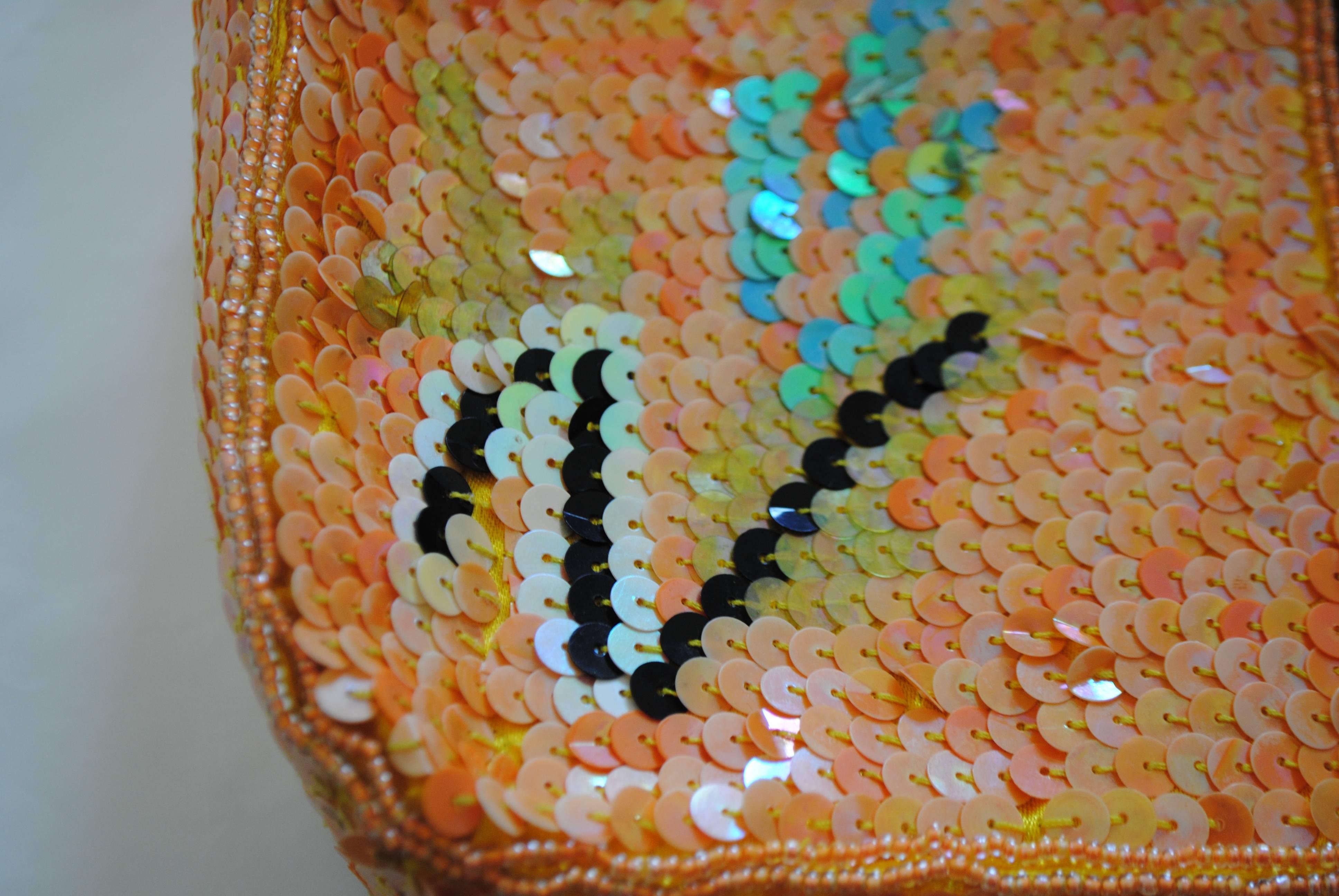 Fendi Multicolour Sequins Baguette Shoulder Bag 3