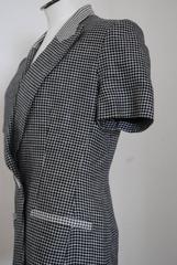 1990s Gai Mattiolo Black & White Pied de Poule Jacket