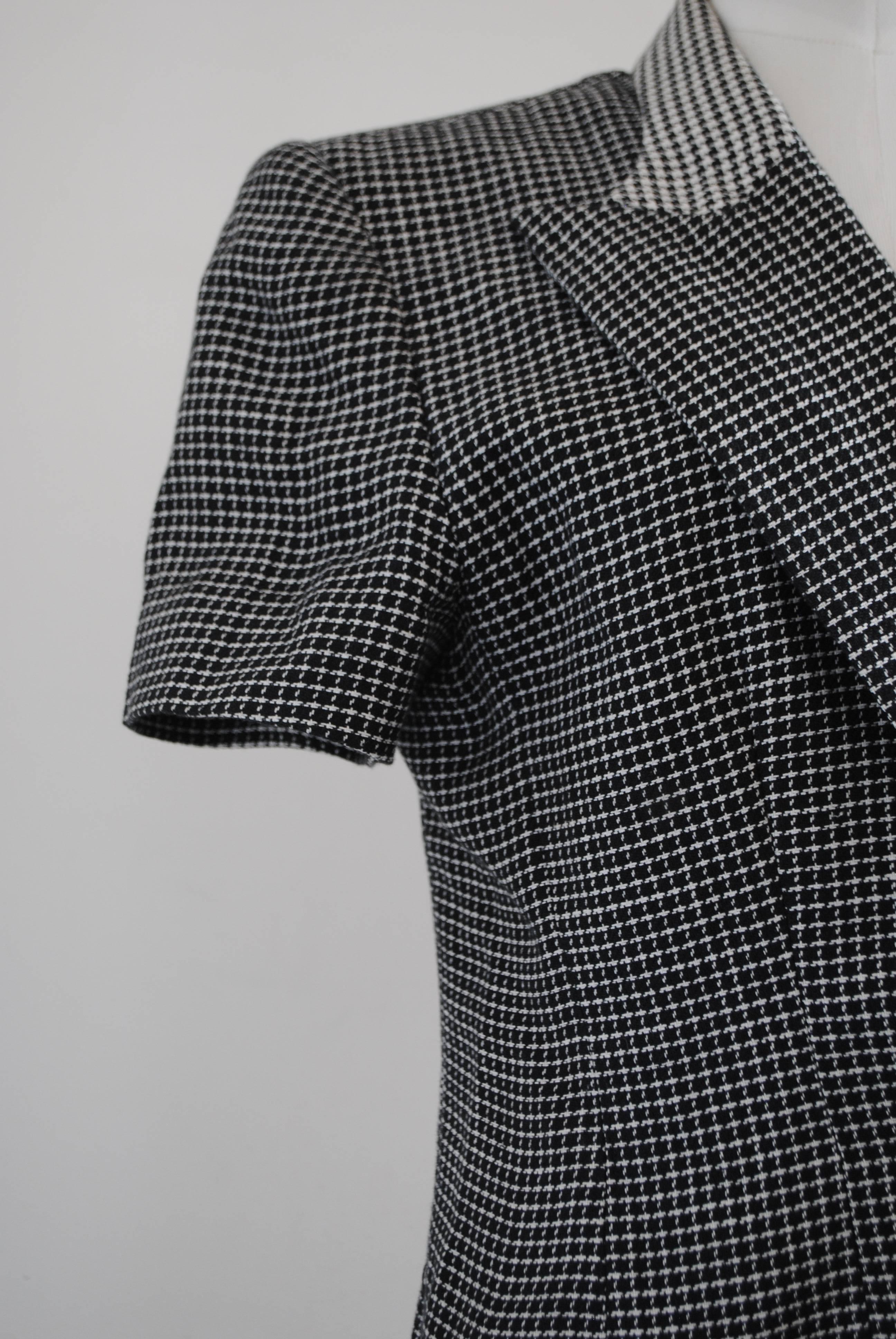 1990s Gai Mattiolo Black & White Pied de Poule Jacket For Sale 1