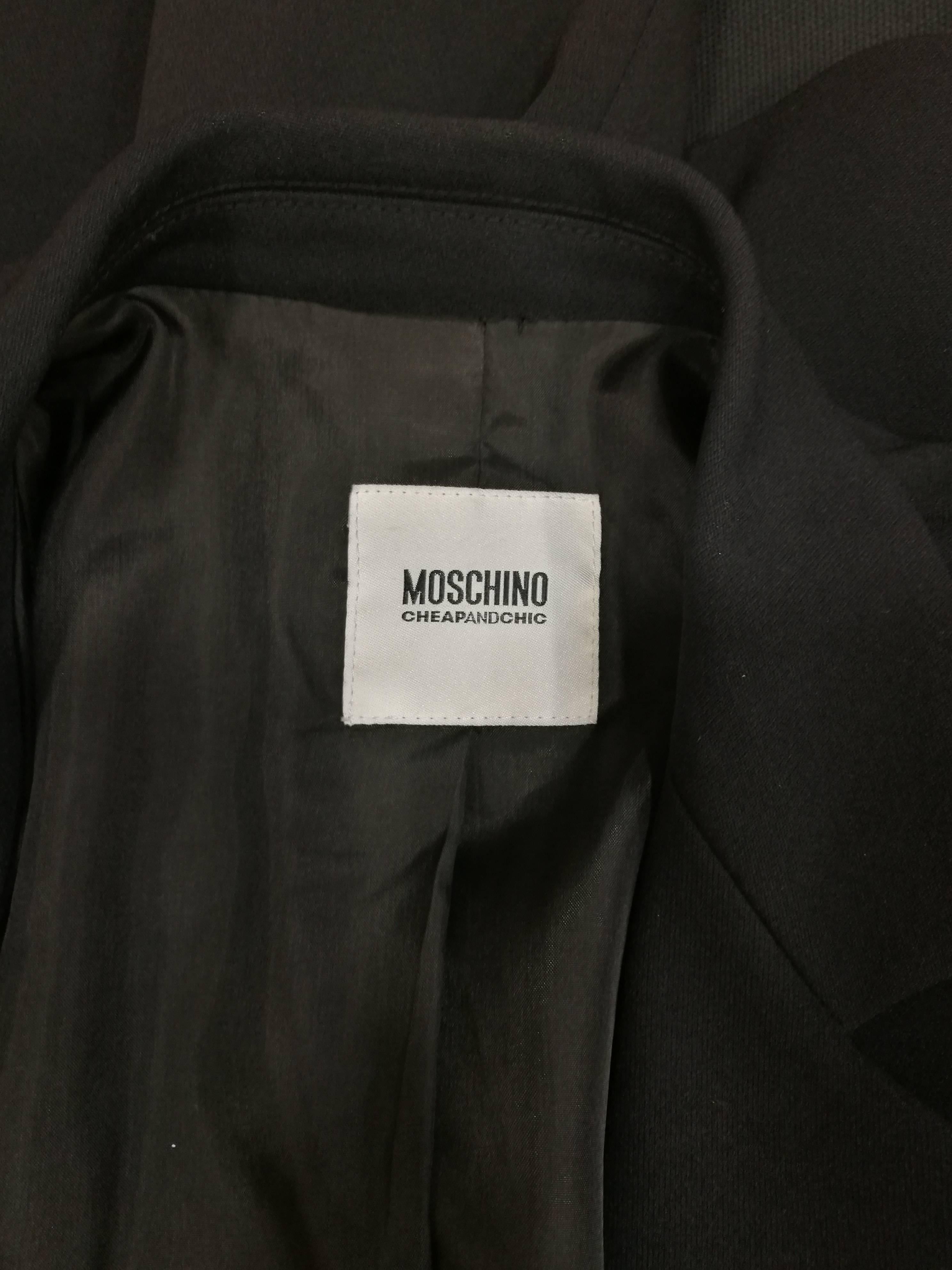 Vintage Moschino Cheap & Chic black Jacket For Sale 1