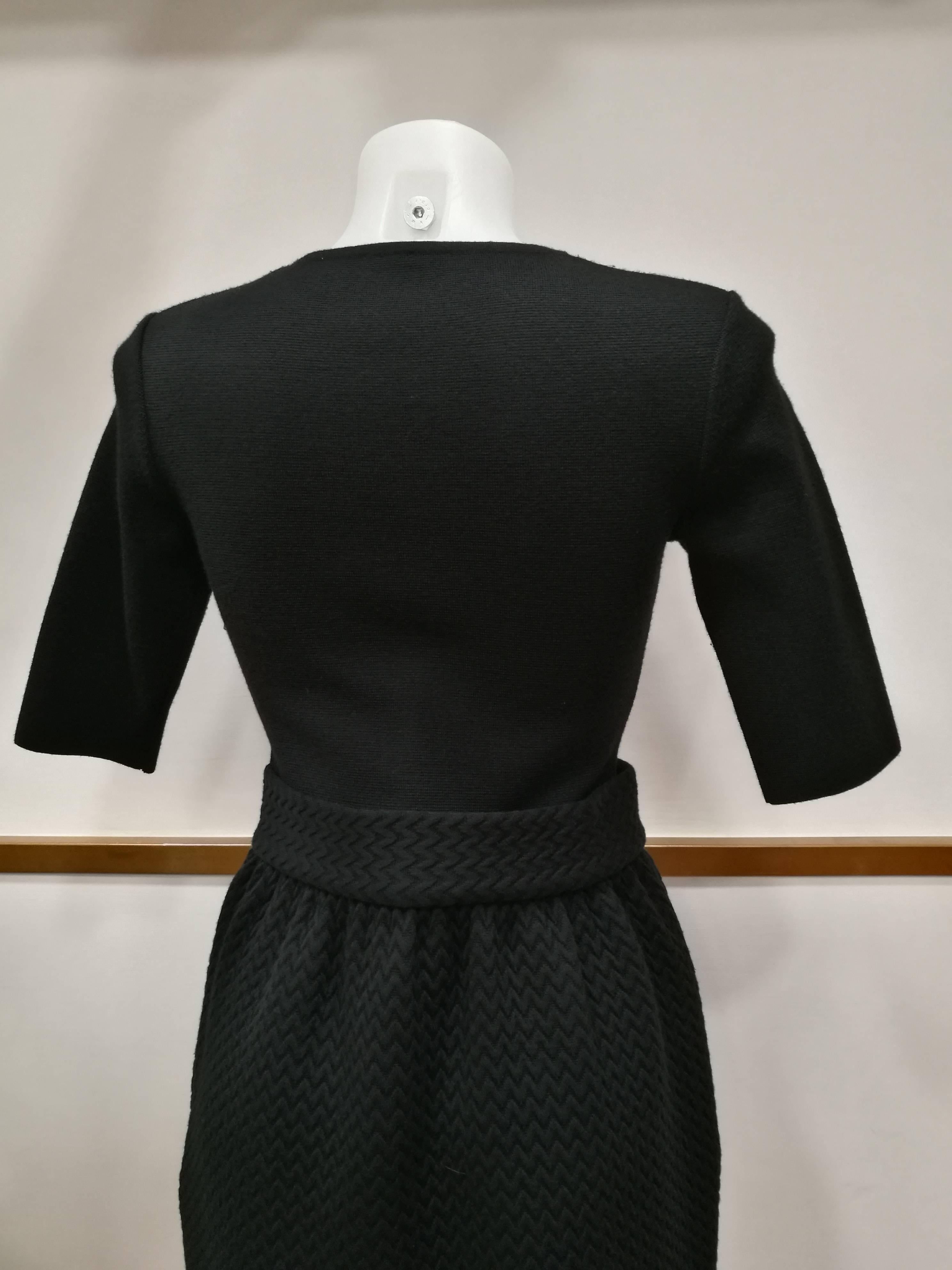 Women's M by Missoni Black Silk Cotton Dress For Sale