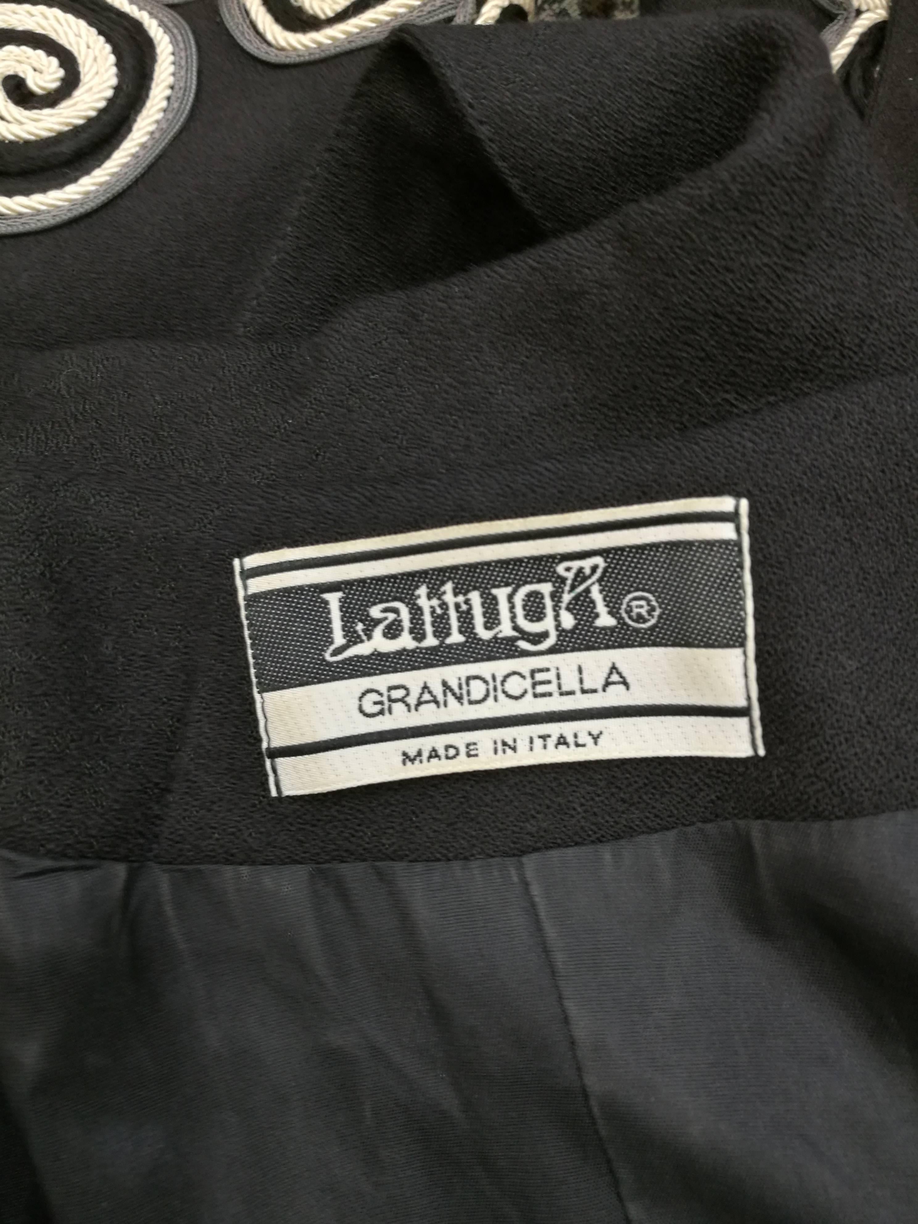 1990er Lattura Schwarzer Vintage-Mantel im Angebot 2