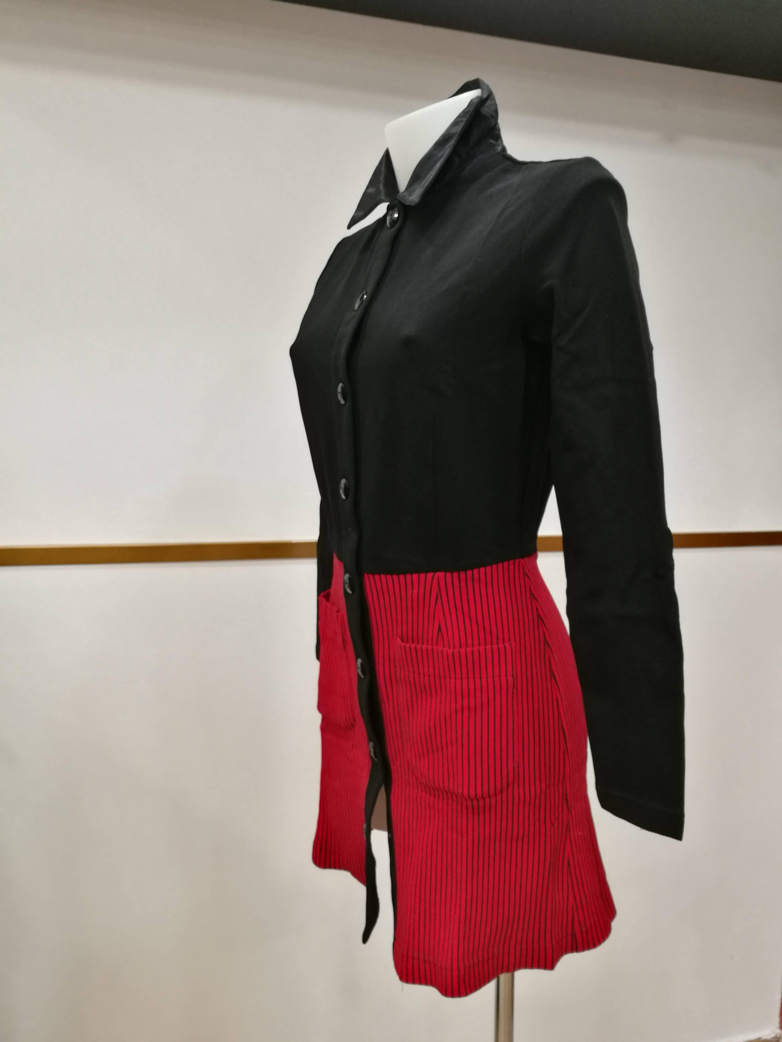 Byblos Blu Black & Red Dress In Excellent Condition In Capri, IT
