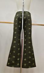 1980s Moschino Jeans Green Flowers embellished Pants