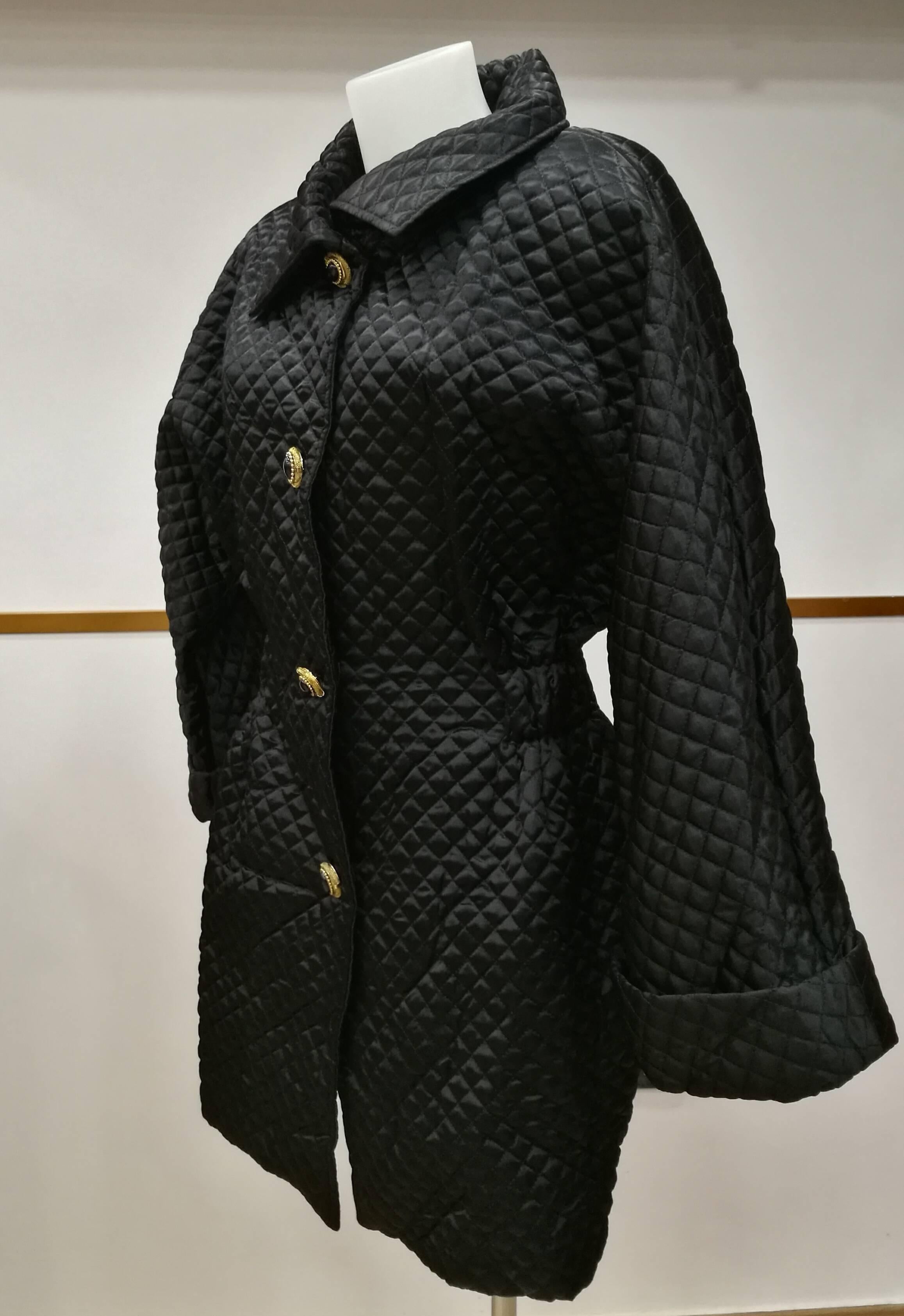 1980s Genny by Gianni Versace Black Coat  1