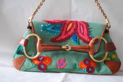 Gucci by Tom Ford Embroided horsebit bag
