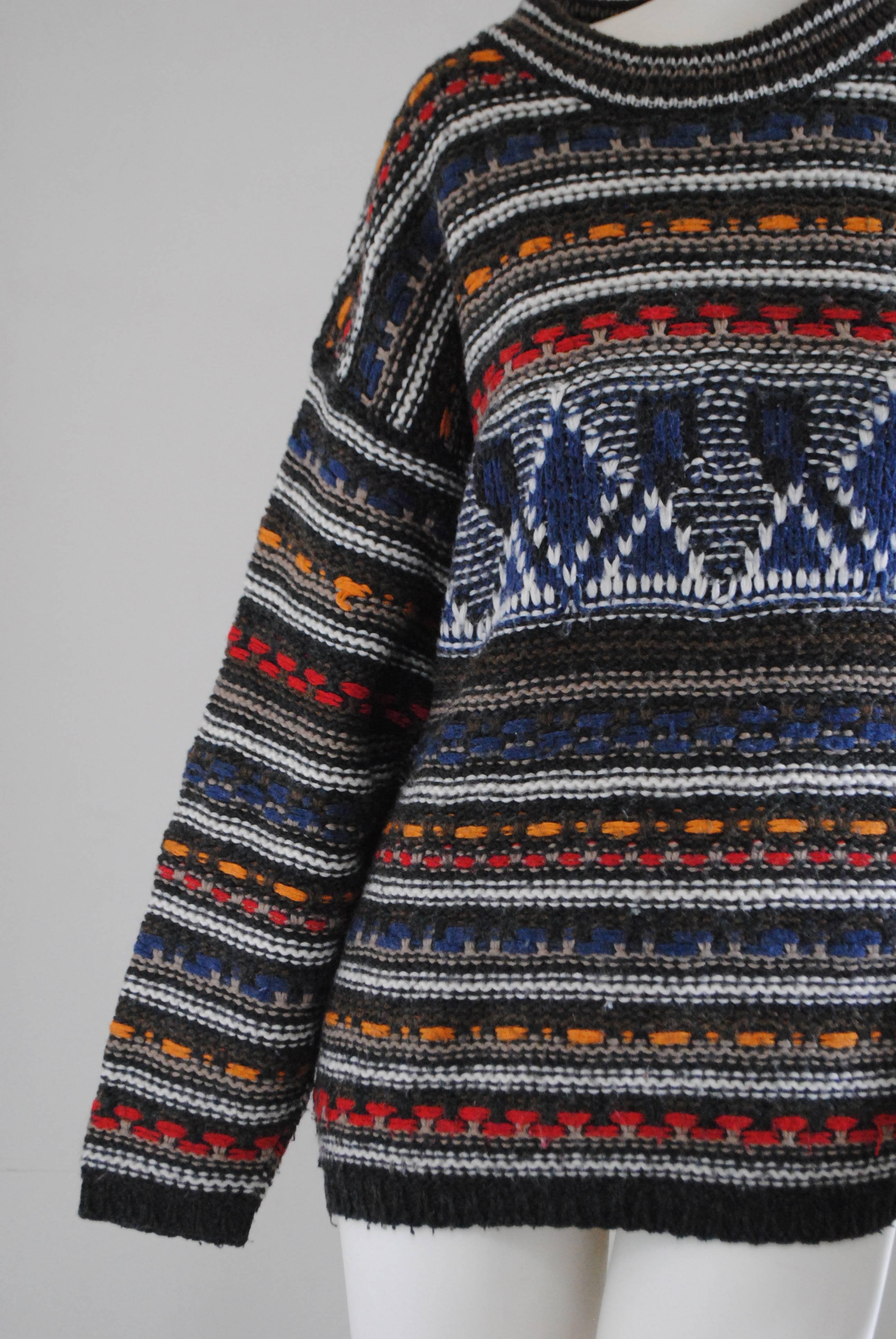 Black Missoni Sport Multicolour Wool Sweater