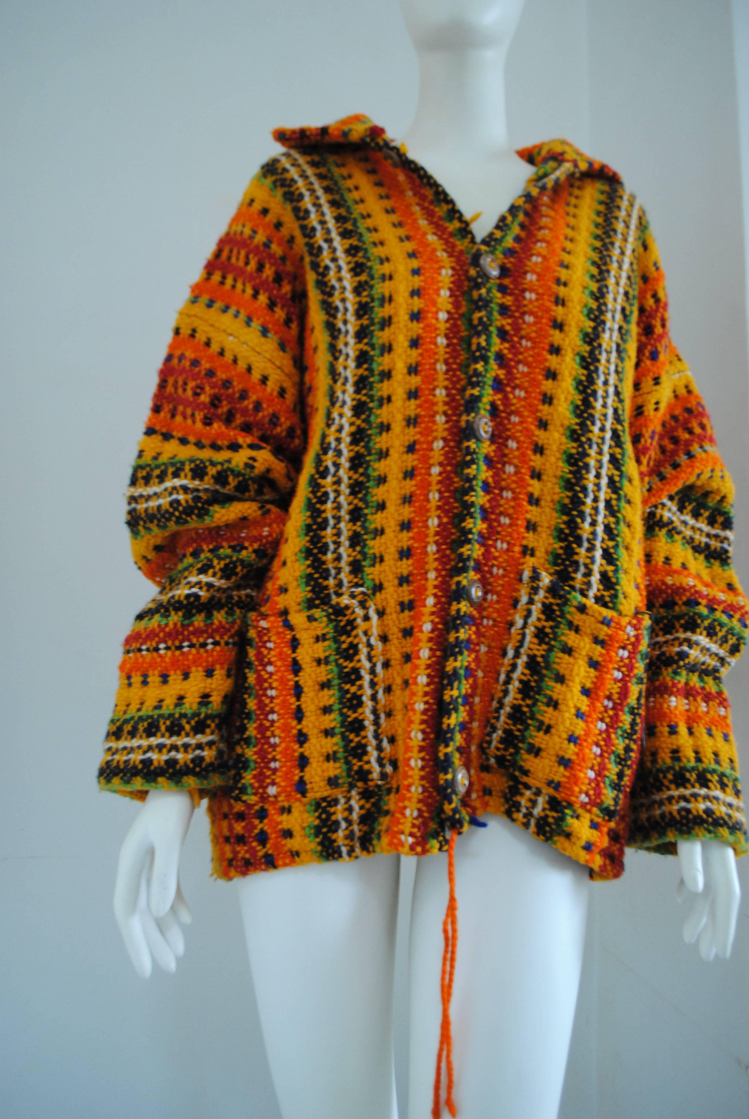 Vintage multicolour Wool Cardigan In Excellent Condition In Capri, IT