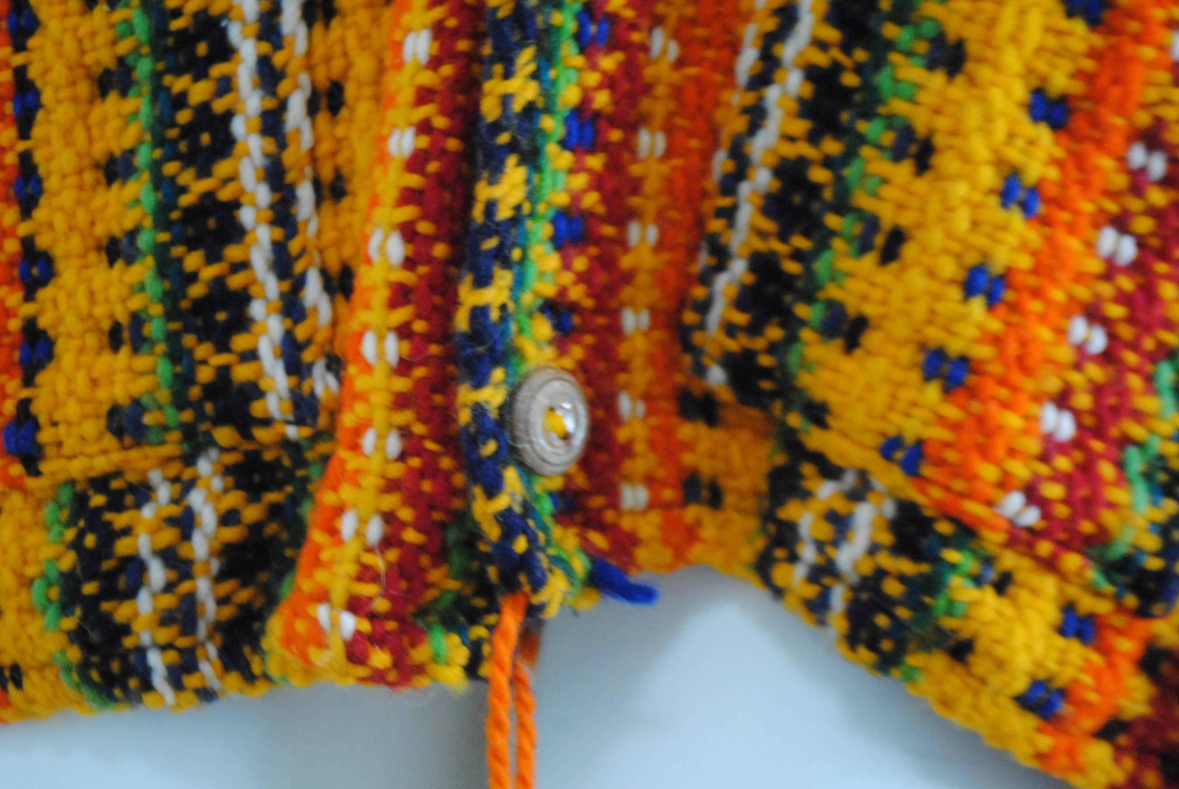 Women's or Men's Vintage multicolour Wool Cardigan