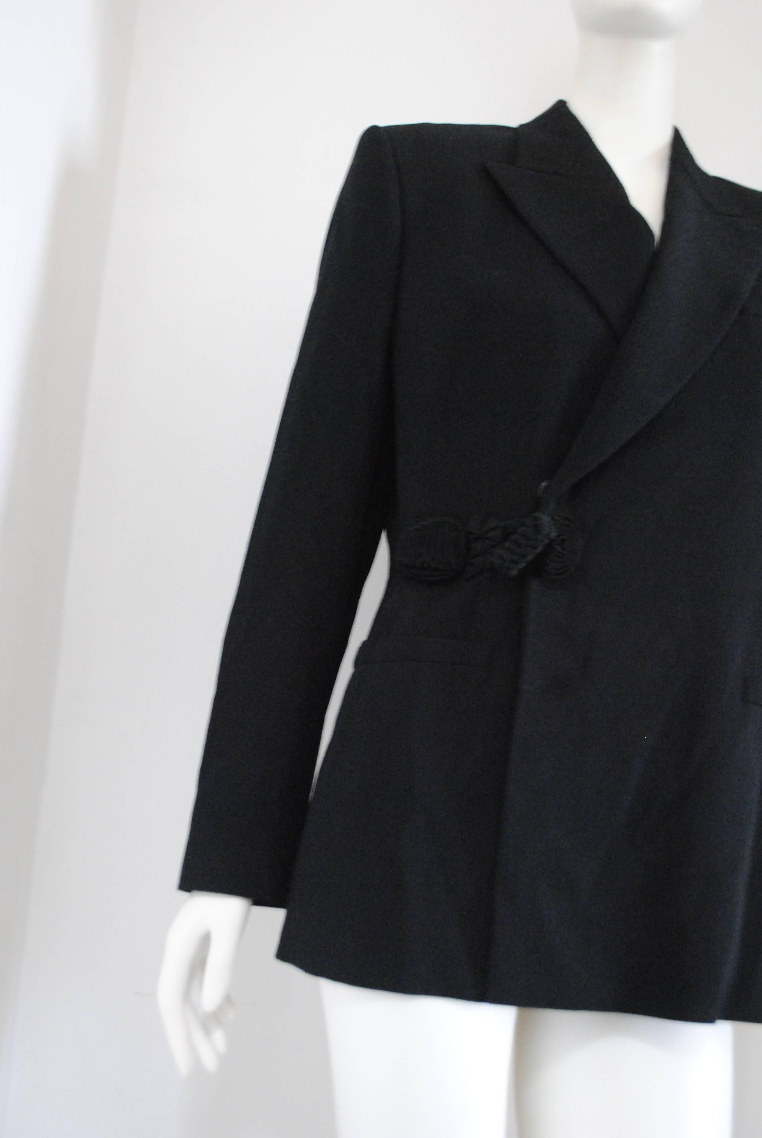 Women's 1997 - 1998 Rare Jean Paul Gaultier Black Wool Jacket