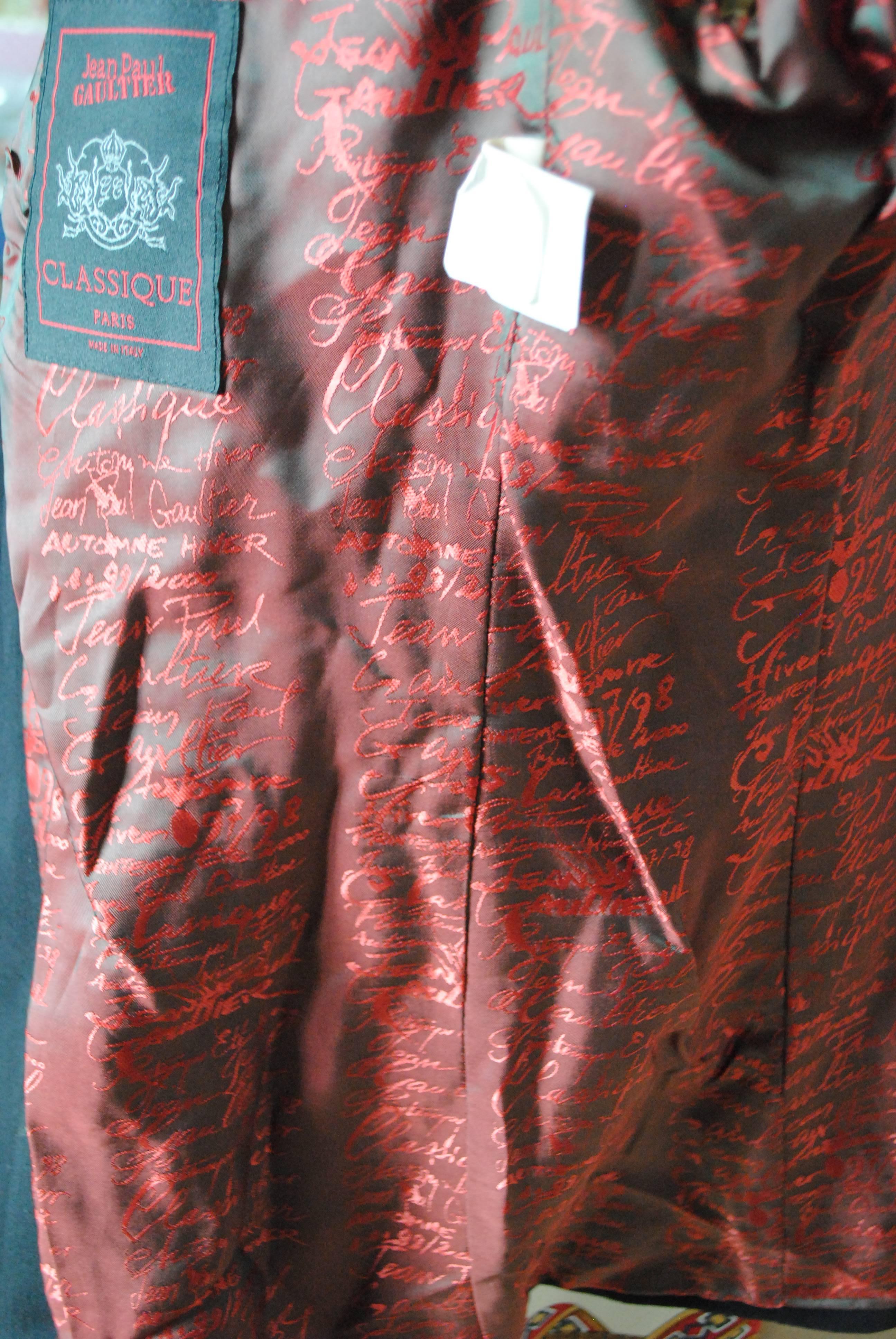 1997 - 1998 Rare Jean Paul Gaultier Black Wool Jacket 5