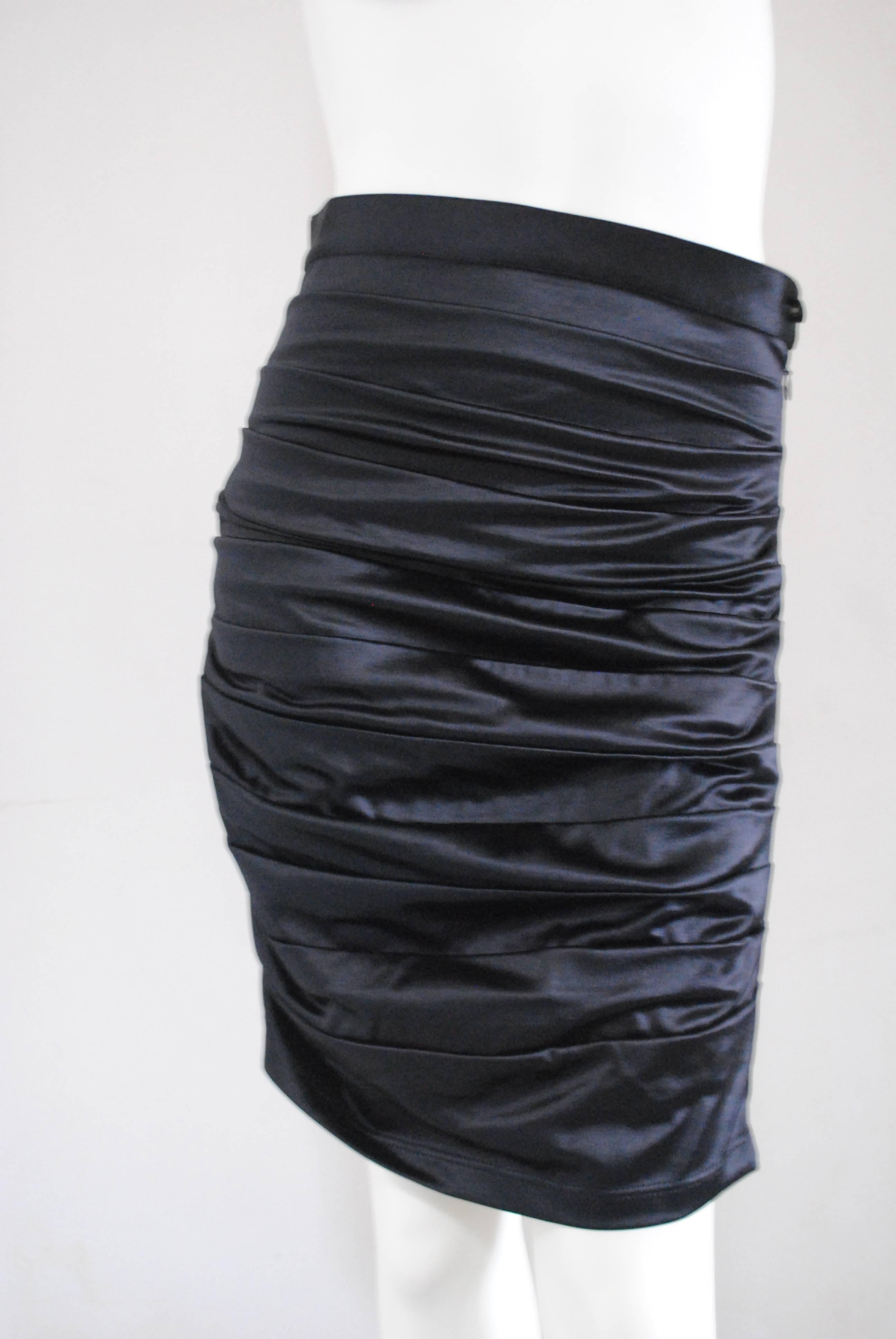 1980s Faust Black Skirt In Excellent Condition For Sale In Capri, IT