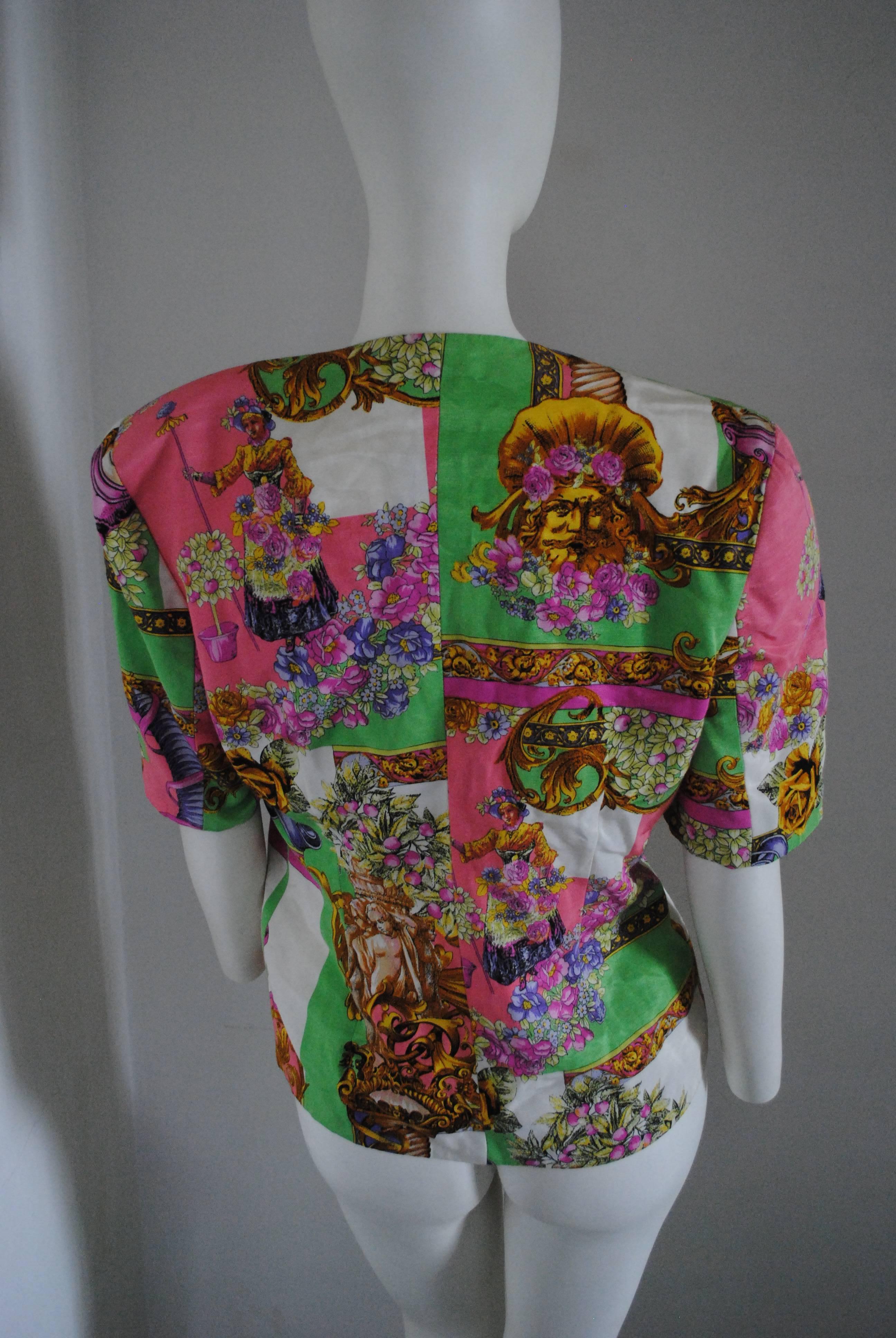 Women's 1980s Swish Multicolour Cotton Jacket