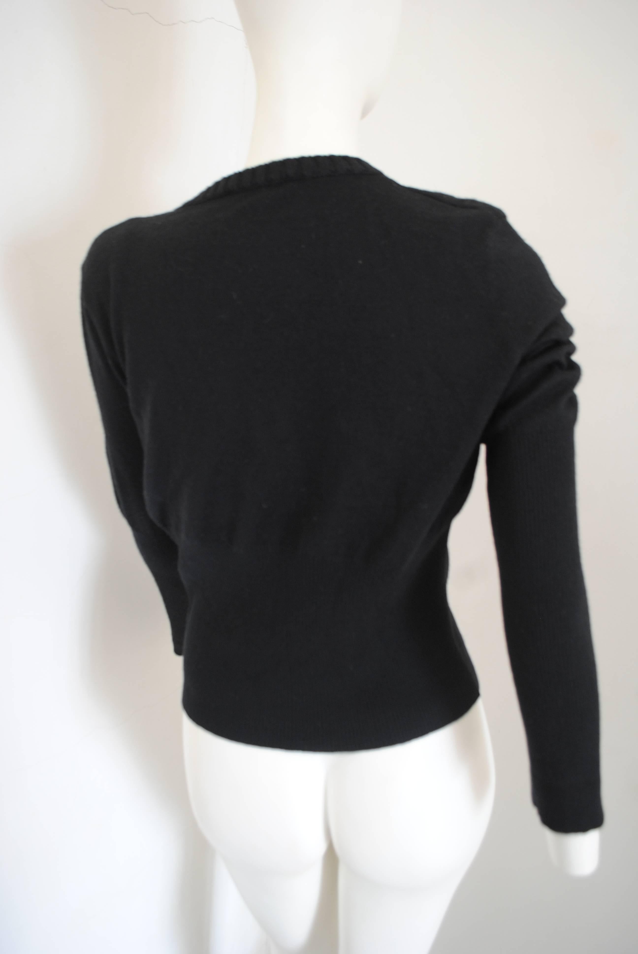 Moschino Jeans Black Grapes Wool Sweater In Excellent Condition For Sale In Capri, IT