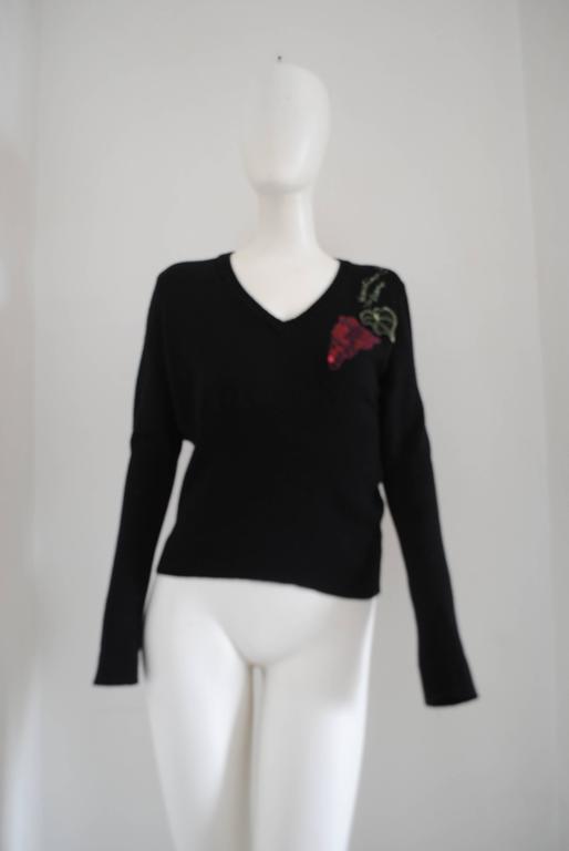 Moschino Jeans Black Grapes Wool Sweater For Sale at 1stDibs | moschino ...