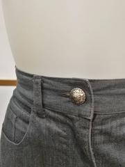 Gonna da donna Moschino vintage anni '80 in cotone grigio, taglia 46 italiana