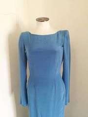 Rare Versace Light Blu Long Open Back Dress