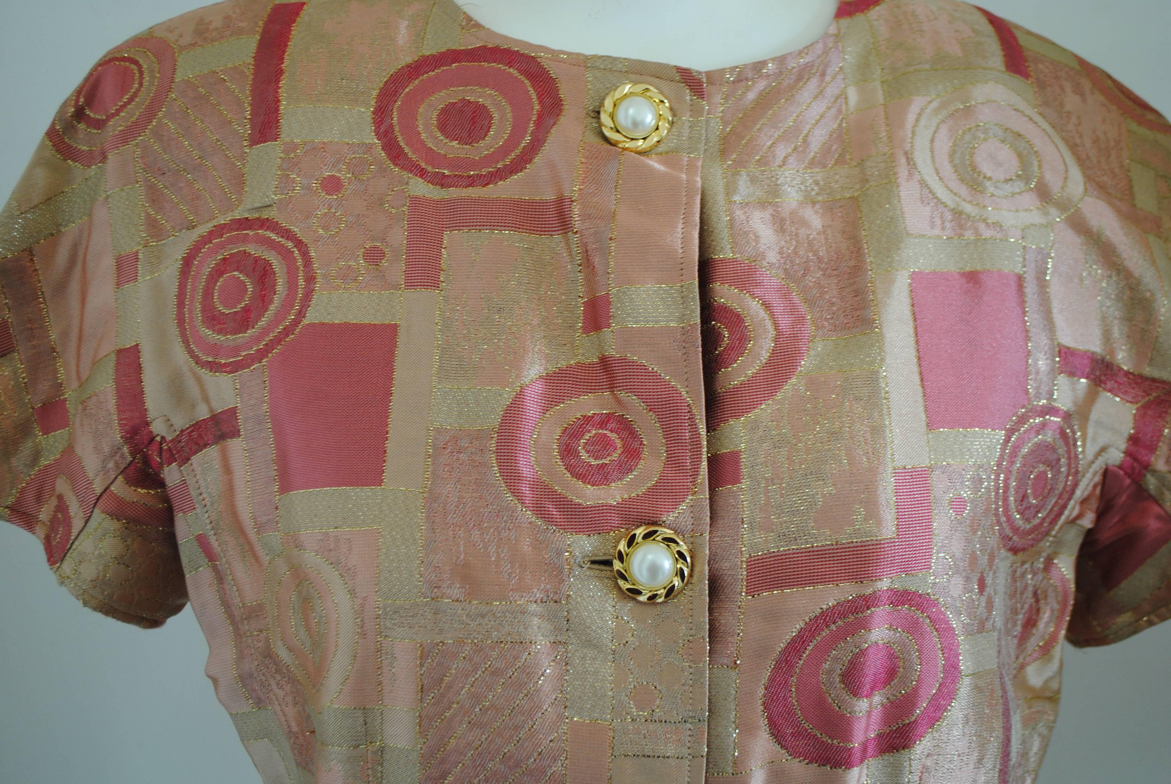1990s Multitone embellished buttons Jacket In Excellent Condition For Sale In Capri, IT