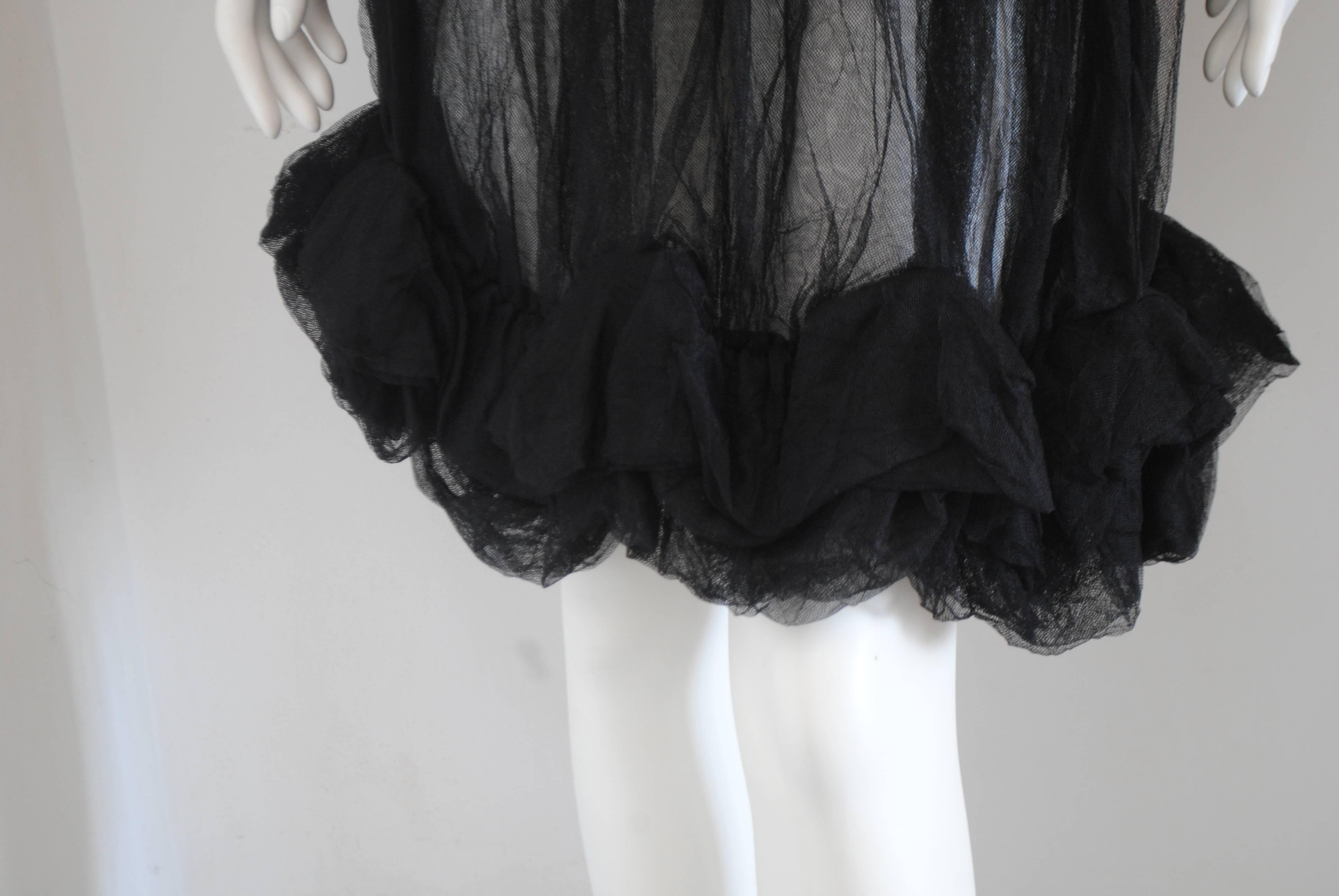 Black See Through Vintage Skirt In Excellent Condition In Capri, IT